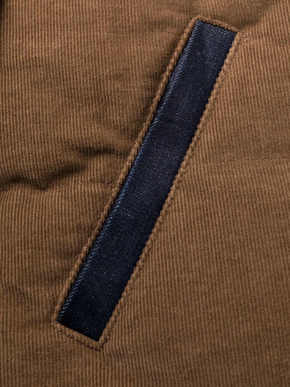 panelled denim corduroy jacket Product Image