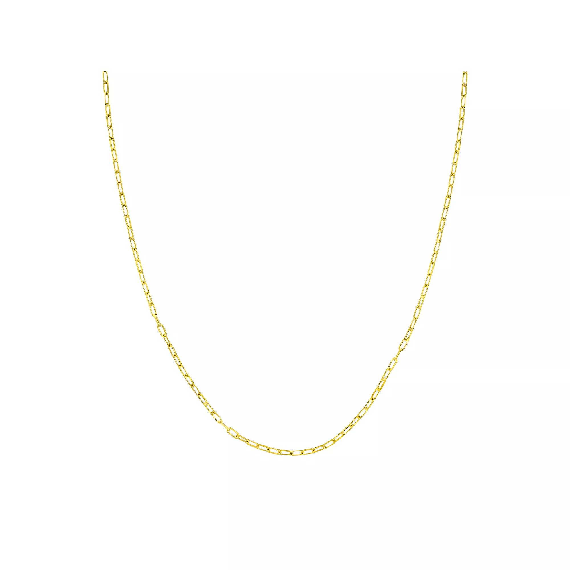 14k Gold Paper Clip Chain Necklace, Women's, Size: 24" Product Image