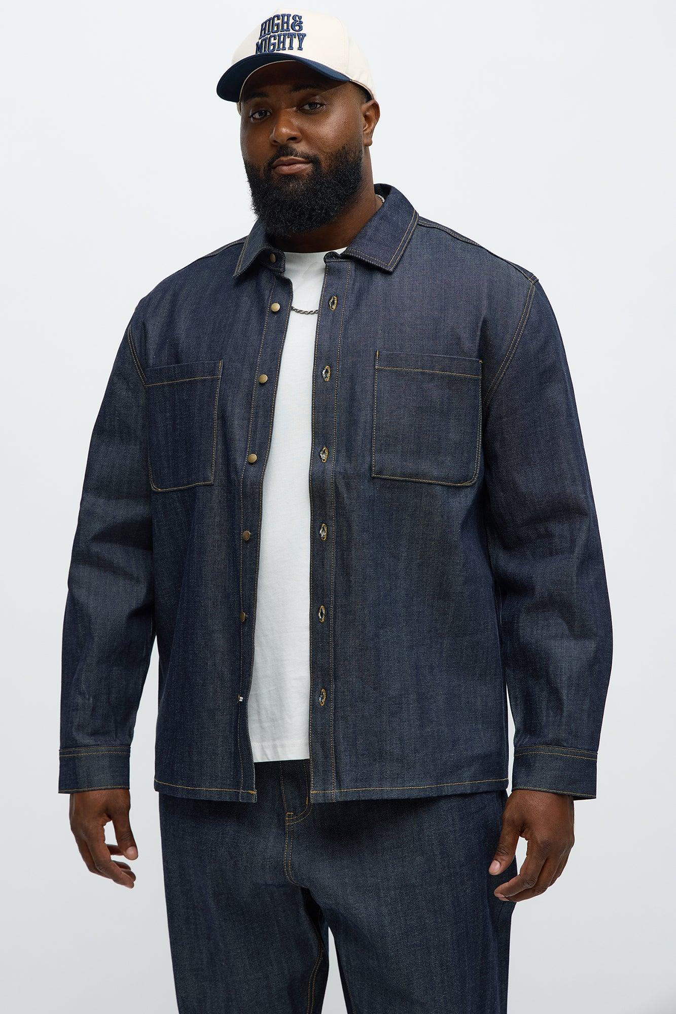 Raw Selvedge Work Denim Shirt - Indigo Male Product Image