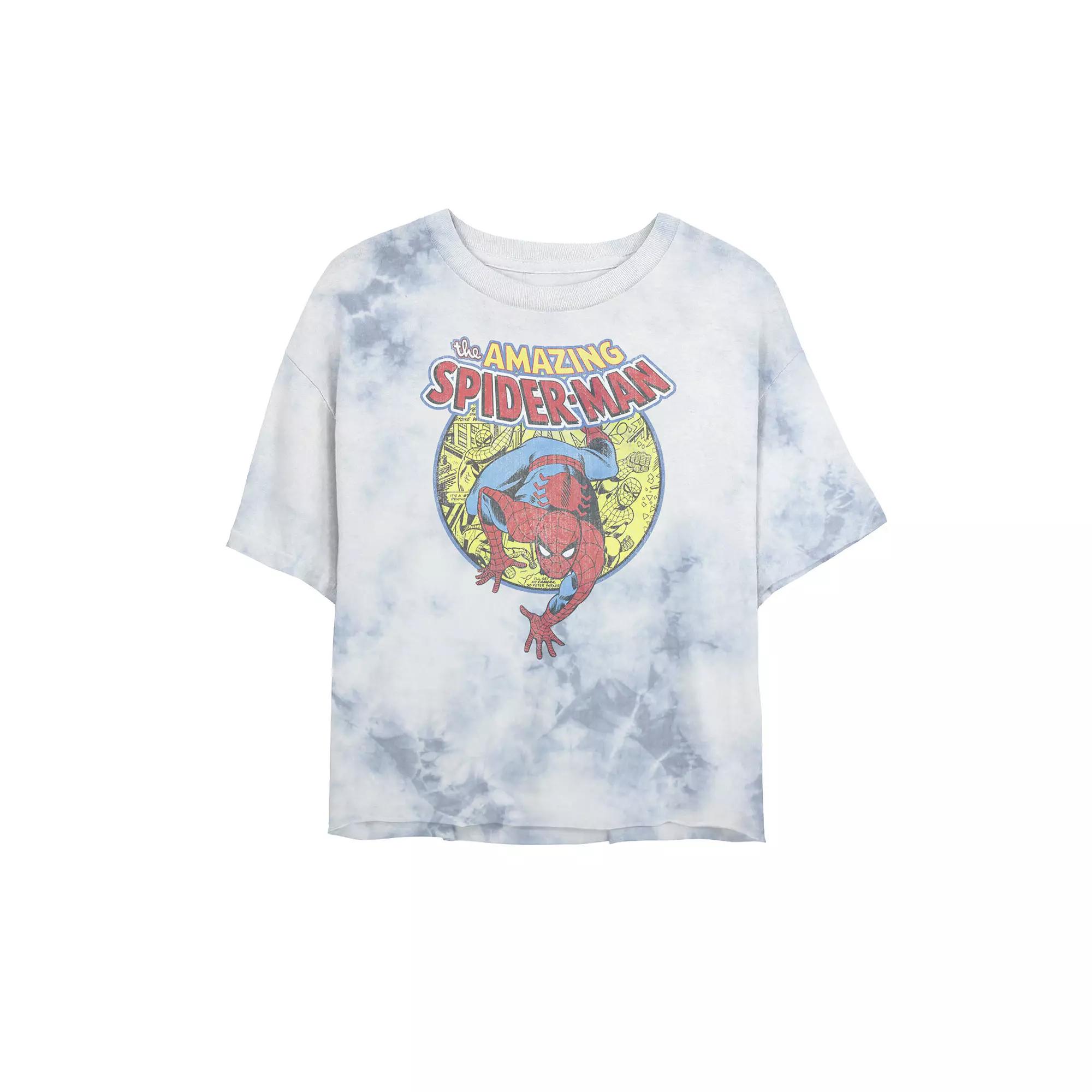 Juniors' Marvel Amazing Spider-Man Vintage Comic Tee, Girl's, Size: XL, White Blue Product Image