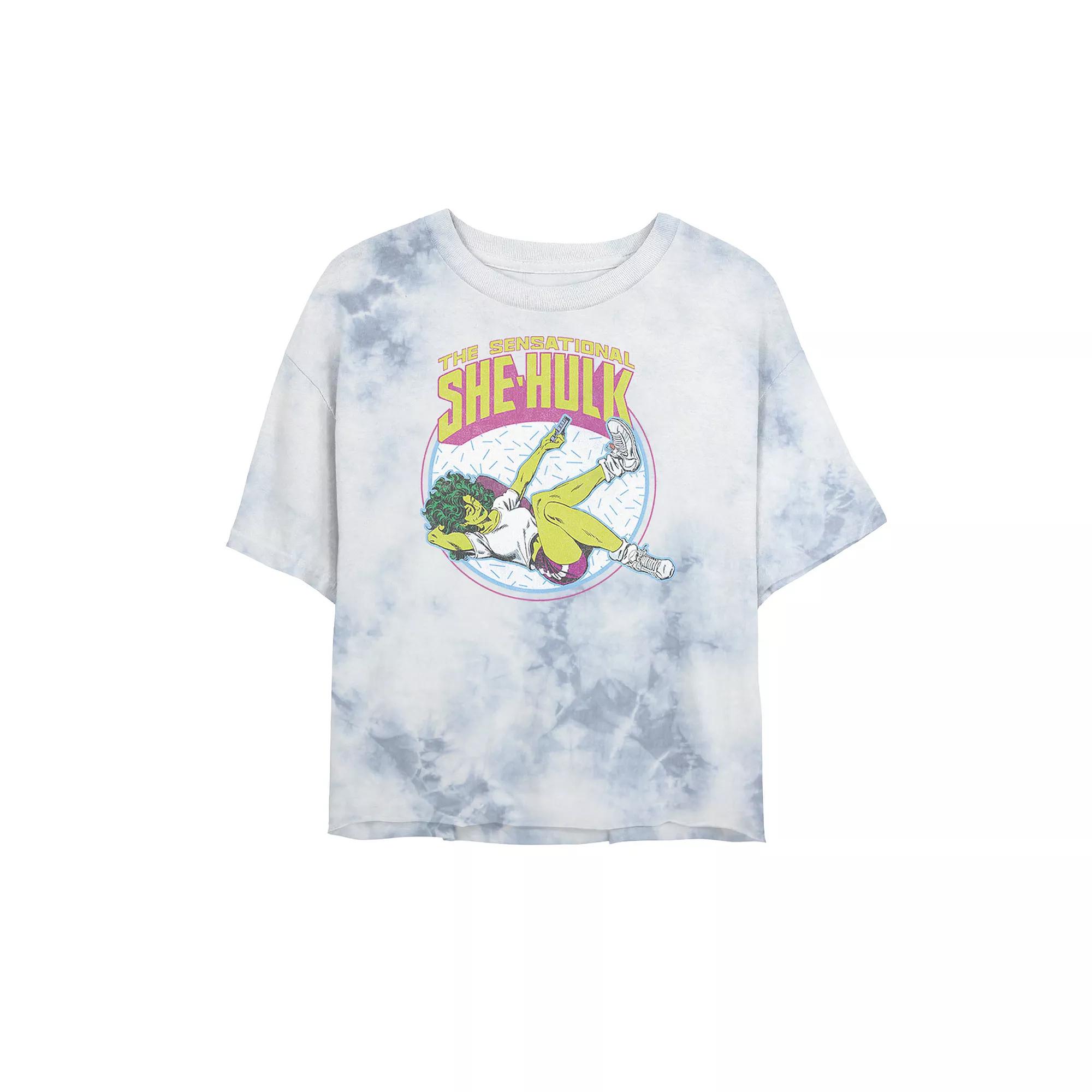 Juniors' Marvel The Sensational She-Hulk Vintage Tee, Girl's, Size: XL, White Blue Product Image