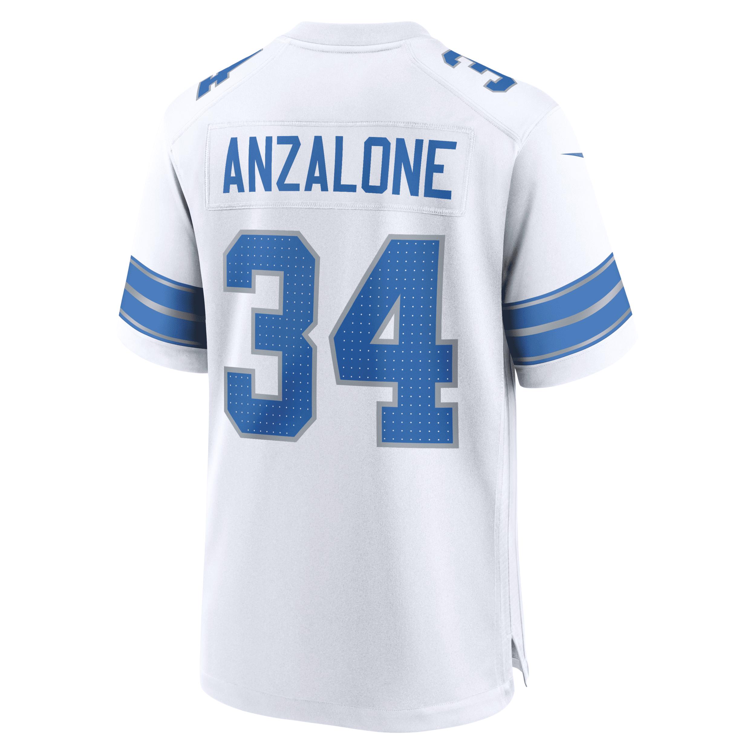 Men's Nike Alex Anzalone White Detroit Lions White Game Jersey,  Product Image