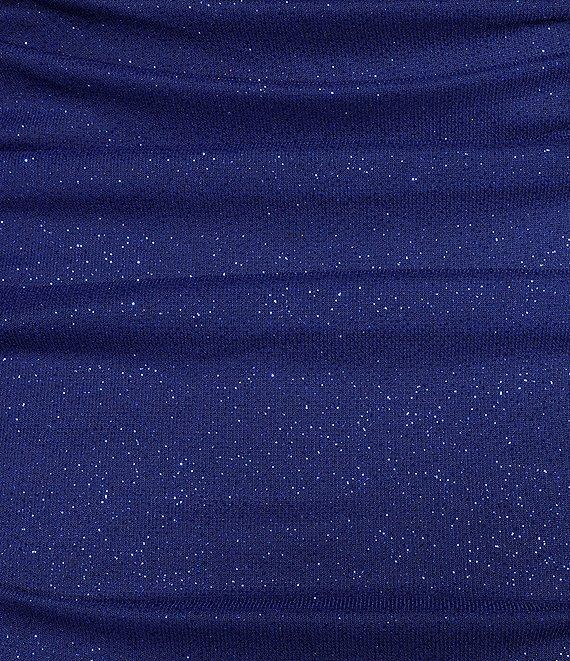 Jump One Shoulder Glitter Ruched Dress Product Image