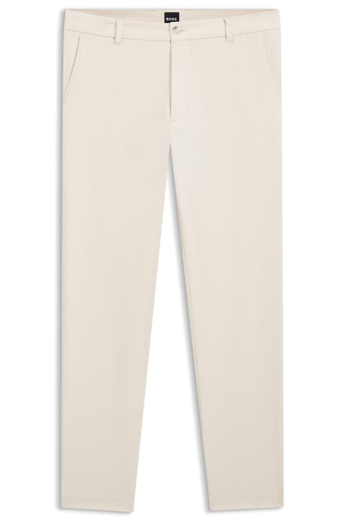 Easy-iron modern-fit trousers in cotton-blend twill Product Image