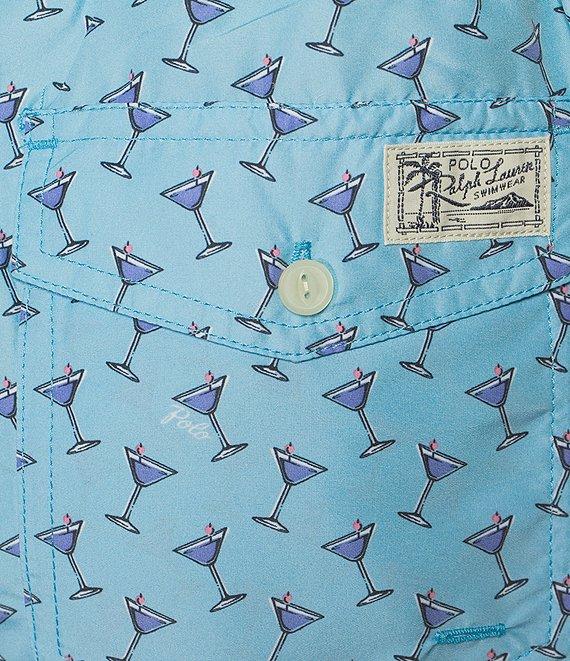 Polo Ralph Lauren Traveler Classic Allover Martini Motif 5.75#double; Swim Trunks Product Image