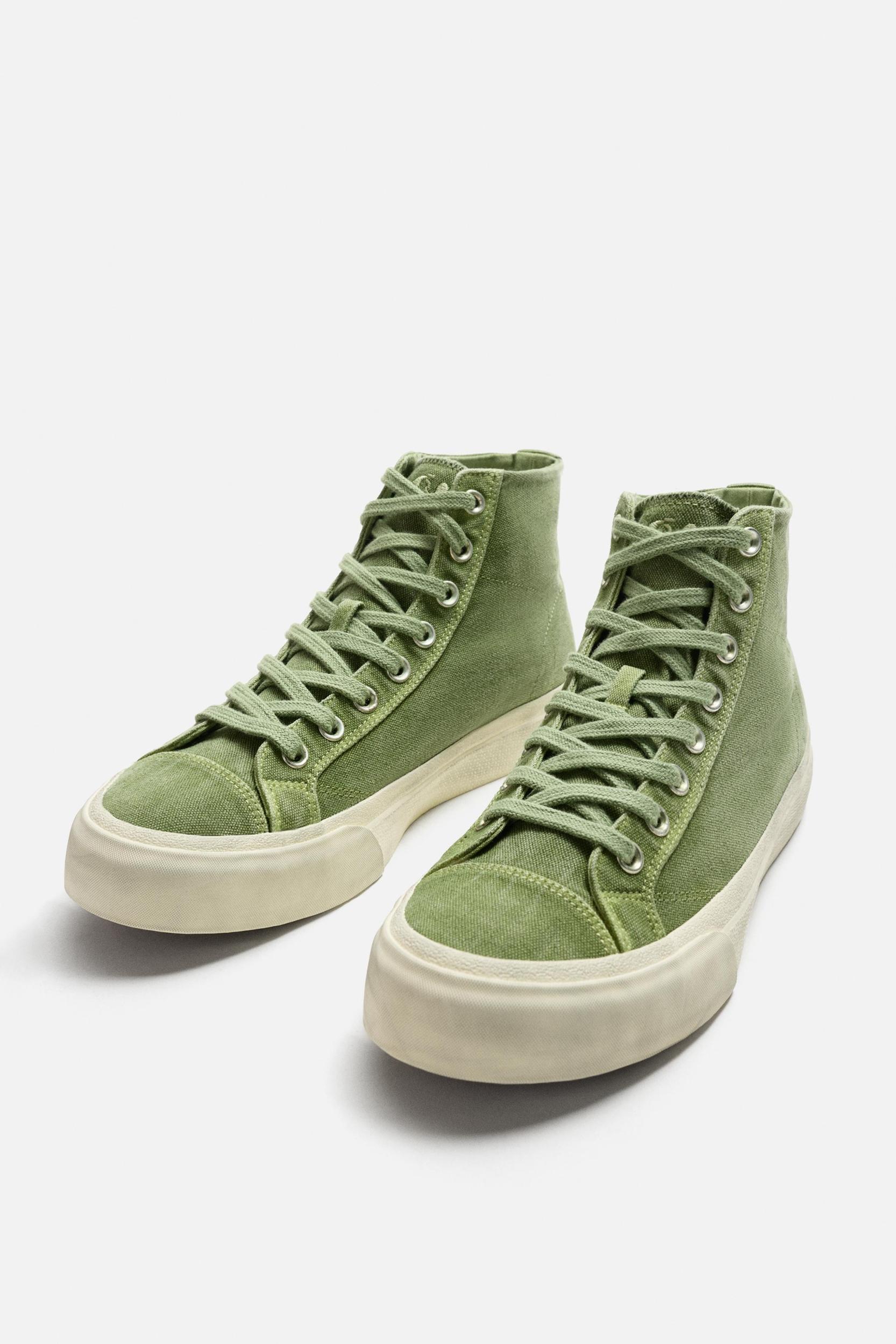 FABRIC HIGH-TOP SNEAKERS Product Image