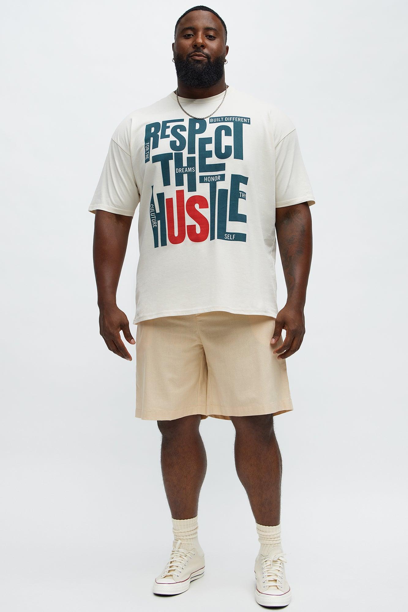 Respect The Hustle Short Sleeve Tee - Off White Product Image