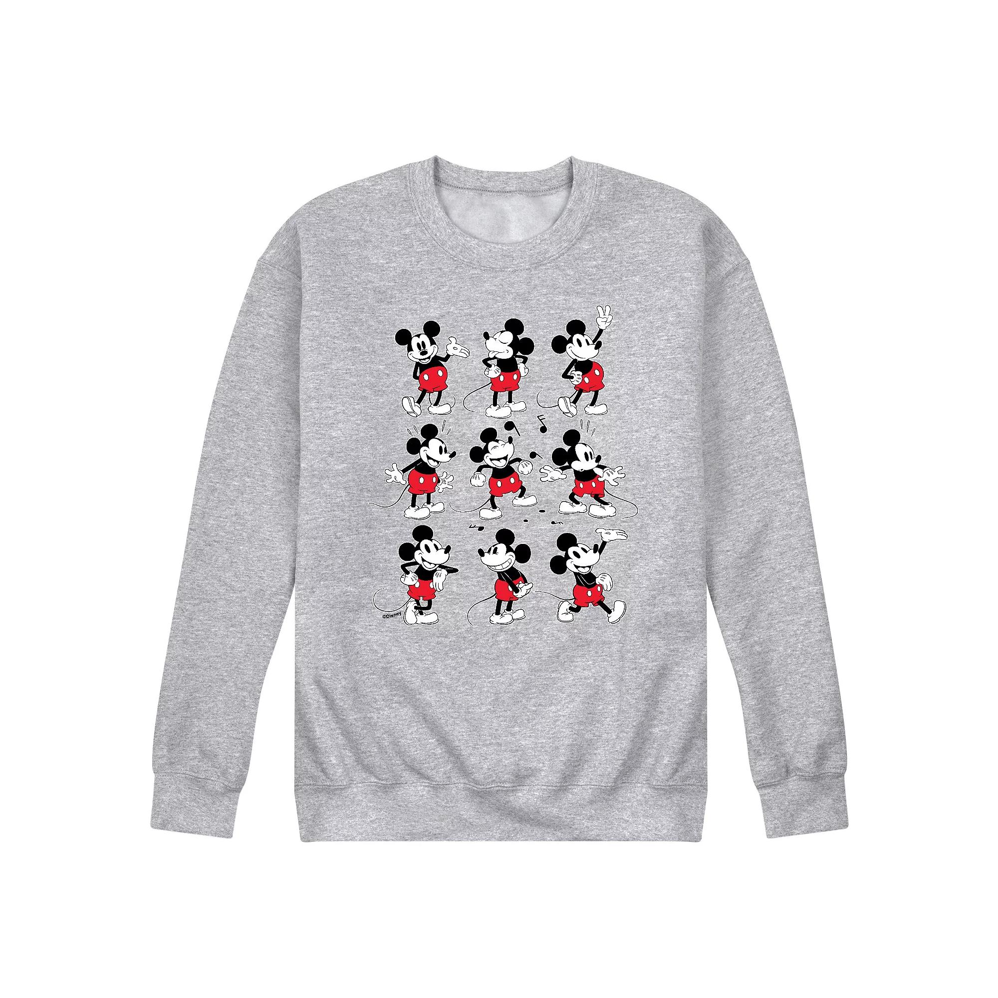 Disney's Mickey Mouse Poses Grid Men's Fleece Sweatshirt,  Product Image
