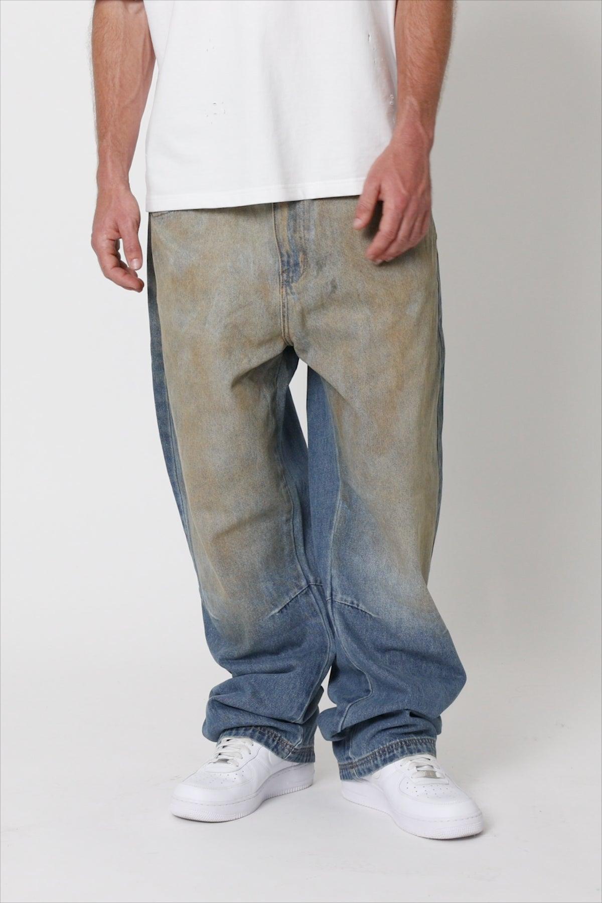 Ultra Baggy Barn Vintage Denim - Blue Product Image
