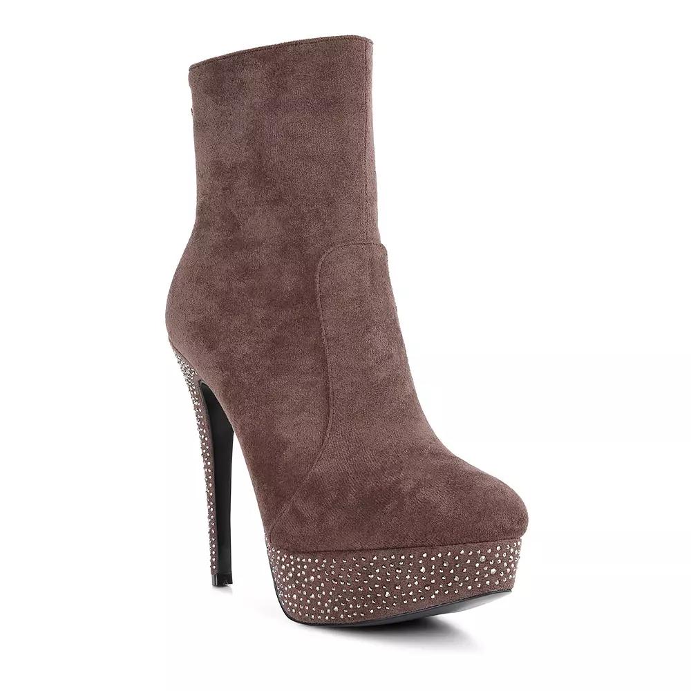 London Rag Espiree Women's Platform Ankle Boots, Size: 5, Red Product Image