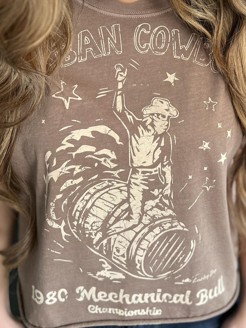 Urban Cowboy Crop Top T-Shirt Product Image