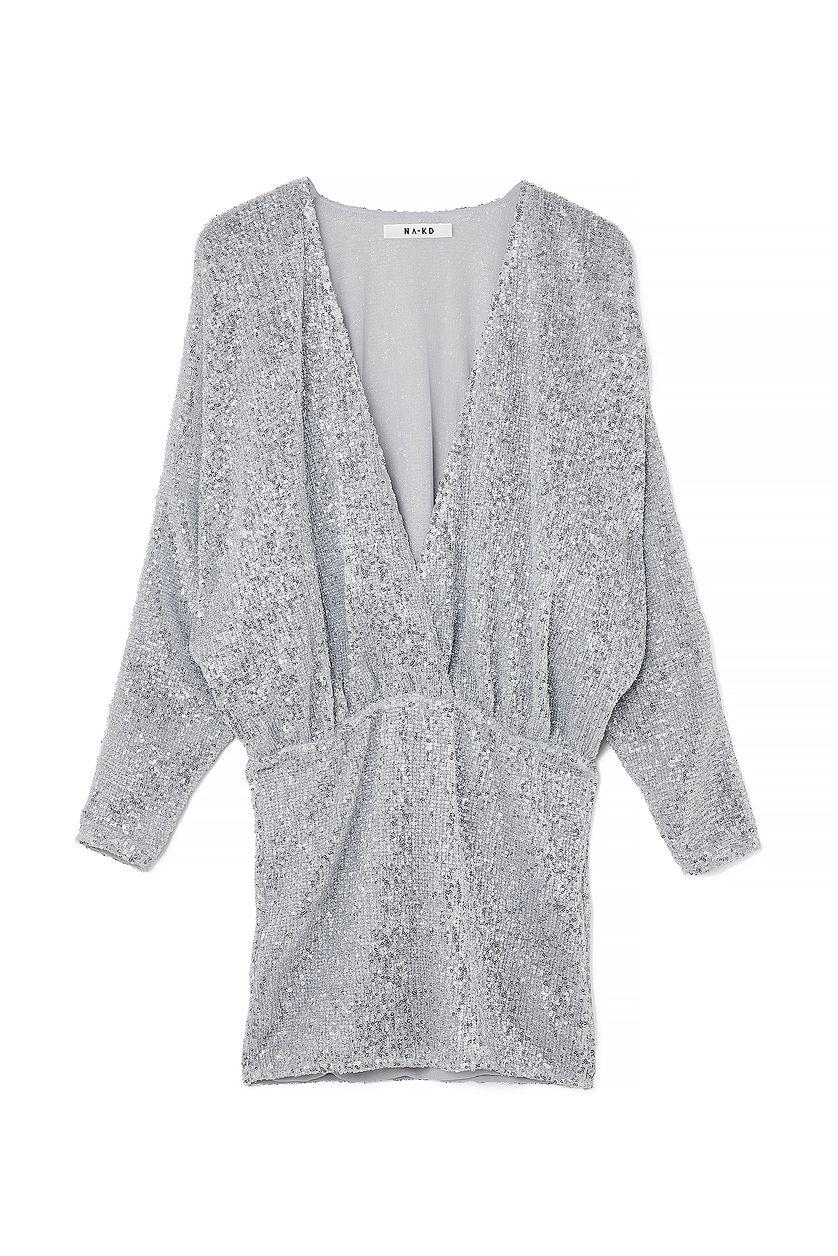 Sequin Overlap Dress Product Image