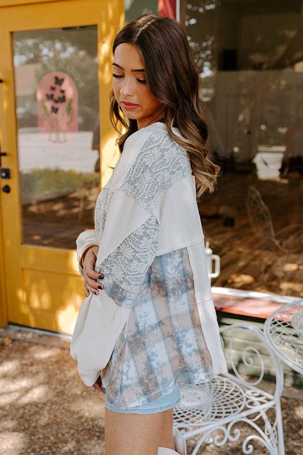 Creekside Cabin Waffle Knit Top Product Image