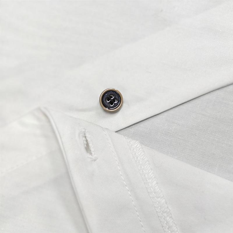 Long Sleeves Asymmetric Buttoned Split-Front Blouses&Shirts Tops Product Image