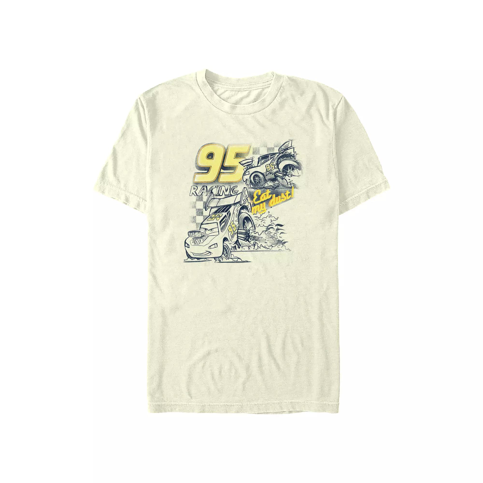 Disney / Pixar's Cars Lightning McQueen Eat My Dust Men's Graphic Tee, Size: Medium, Natural Product Image