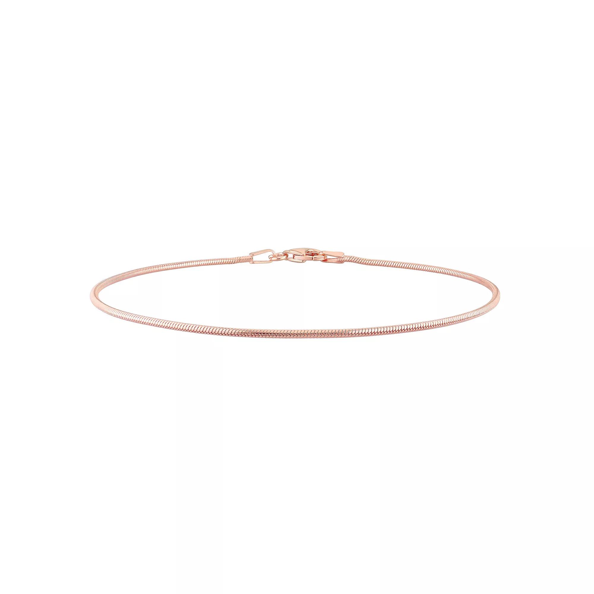 Stella Grace Men's Sterling Silver 1.2 mm Snake Chain Bracelet,  Product Image