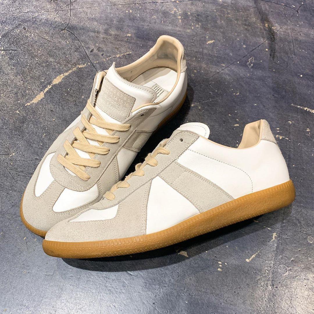 MAISON MARGIELA Bicolor Leather Replica Sneakers In White Product Image