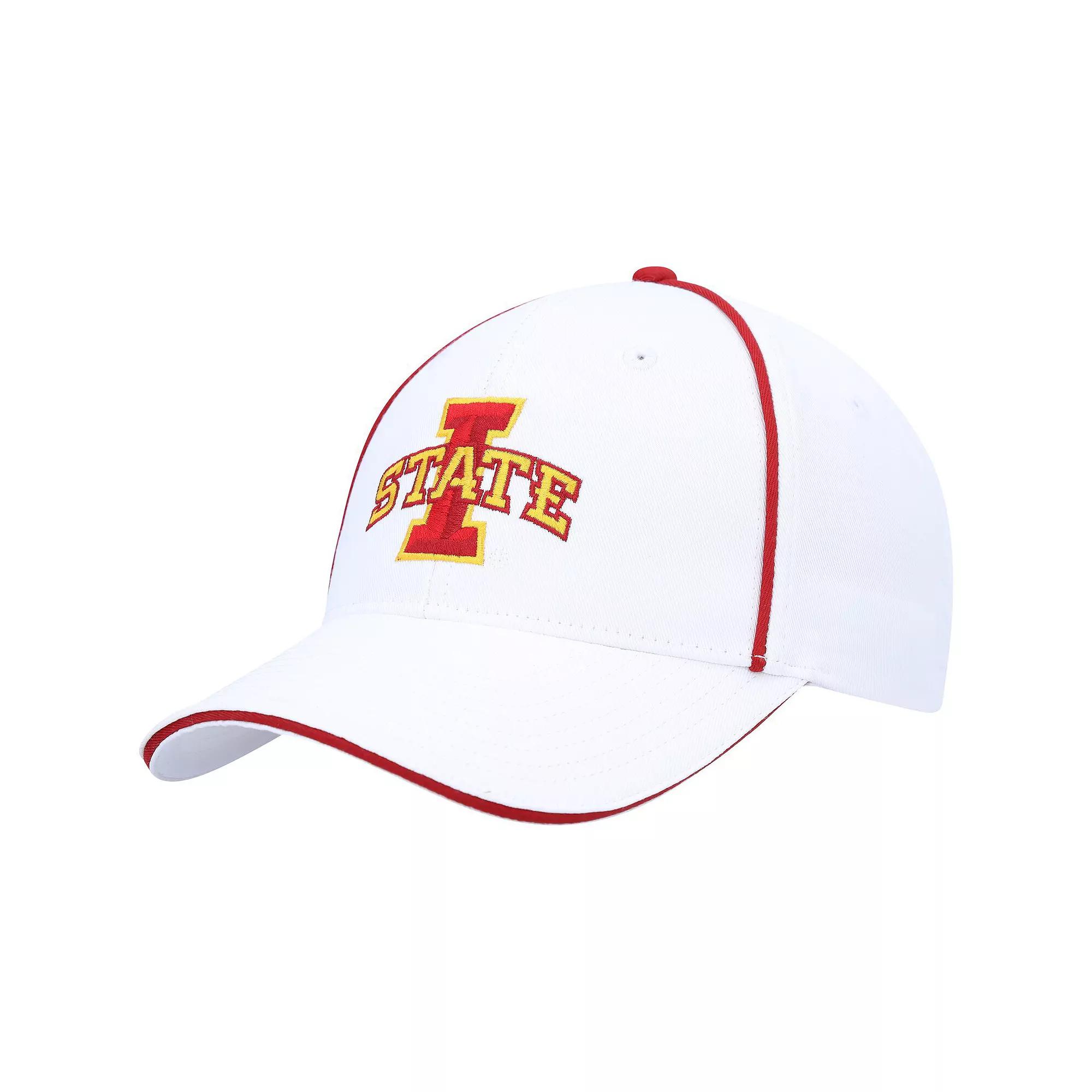 Men's Colosseum  White Iowa State Cyclones Take Your Time Snapback Hat Product Image