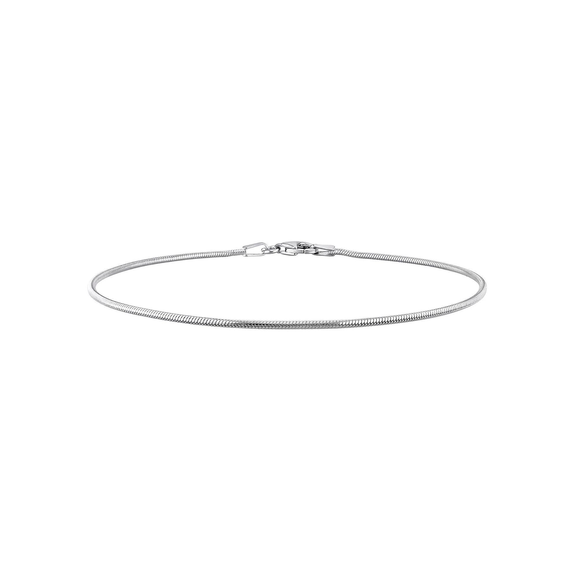 Stella Grace Men's Sterling Silver 1.2 mm Snake Chain Bracelet,  Product Image
