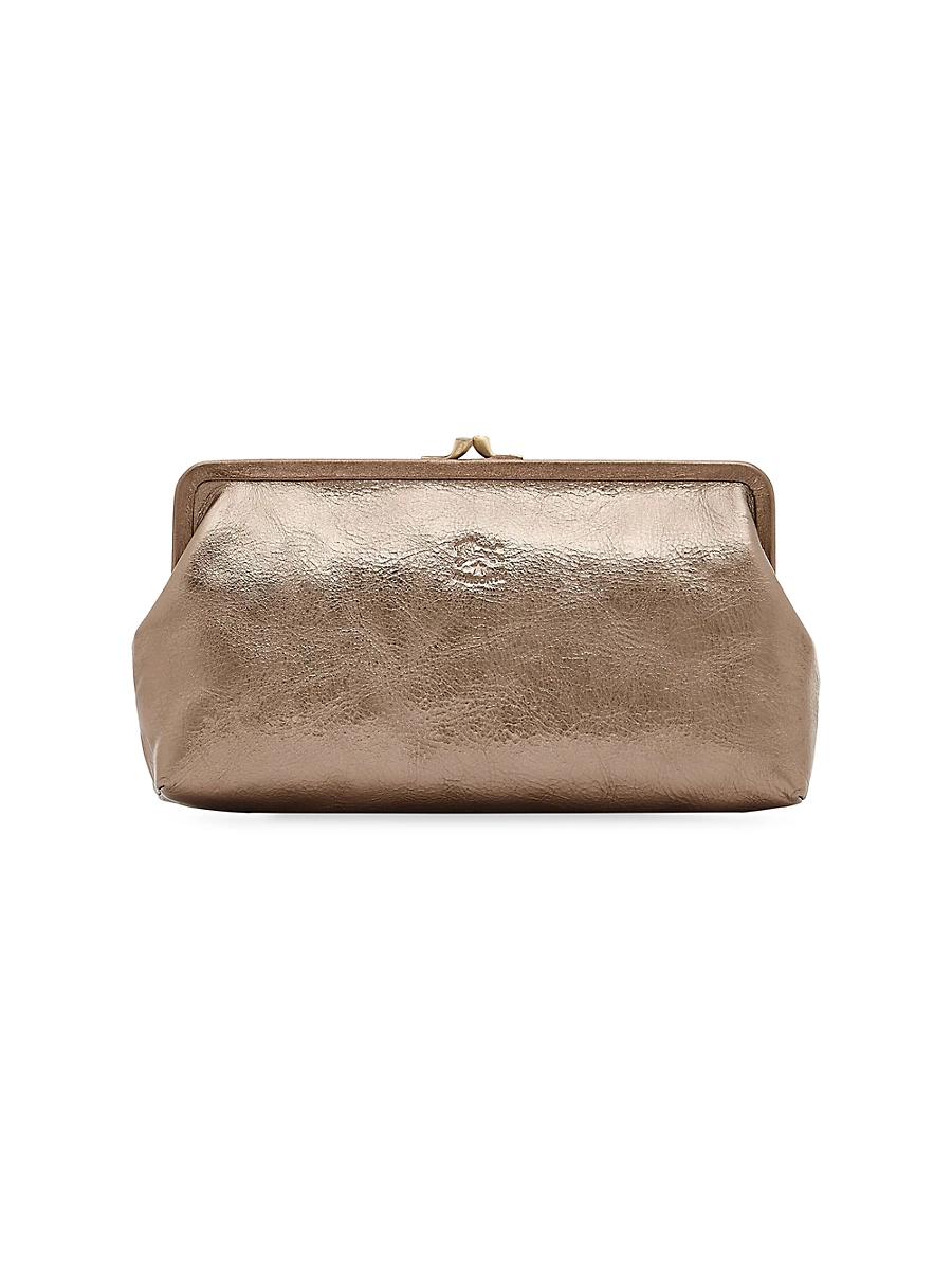 Classic Metallic Leather Clutch Bag Product Image