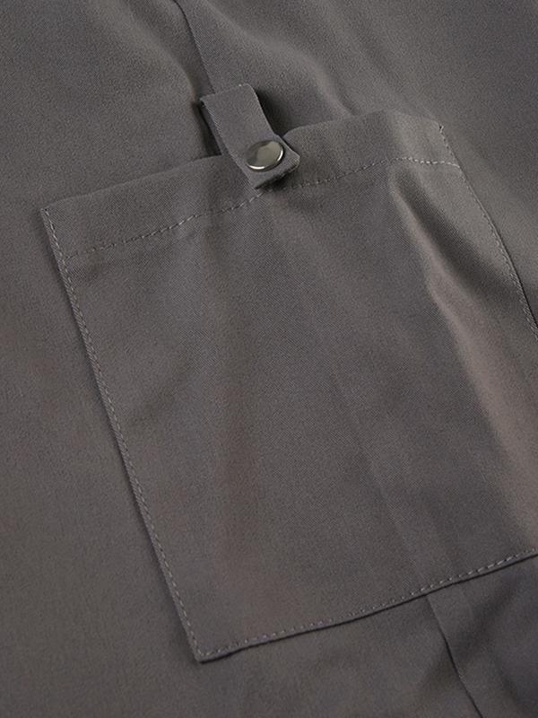 High-Waisted, Multi-Pocket, Drawstring, Loose-Fitting, Straight-Leg Casual Streetwear Work Pants Product Image