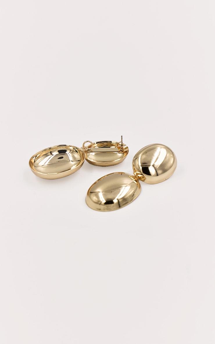 Gold Pebble Statement Earrings Product Image