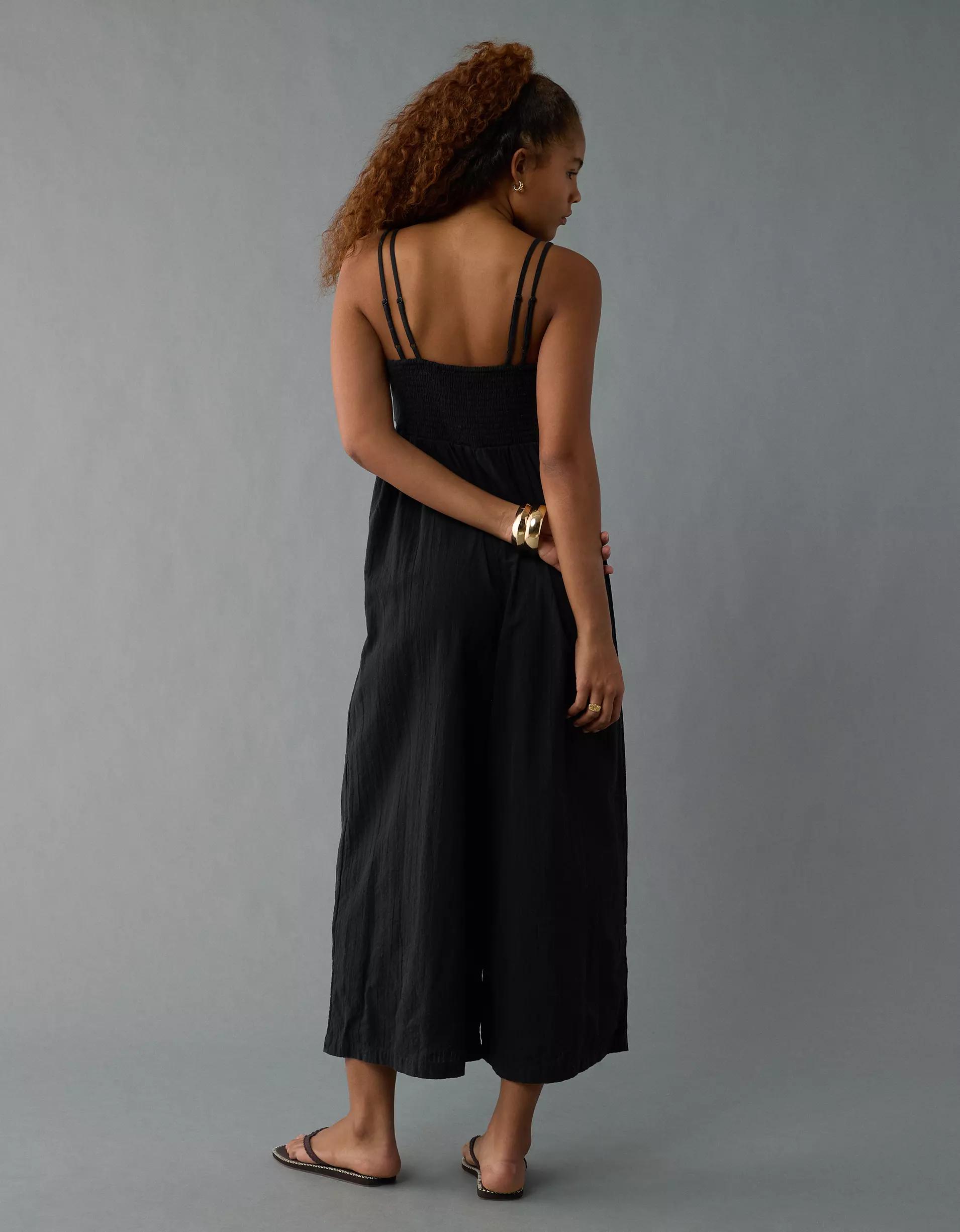 AE V-Neck Wide-Leg Jumpsuit Product Image