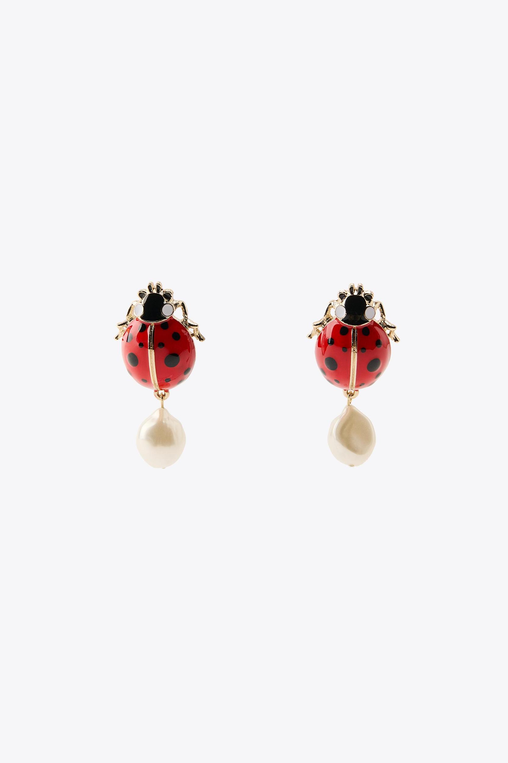 LADYBUG PEARL EARRINGS Product Image