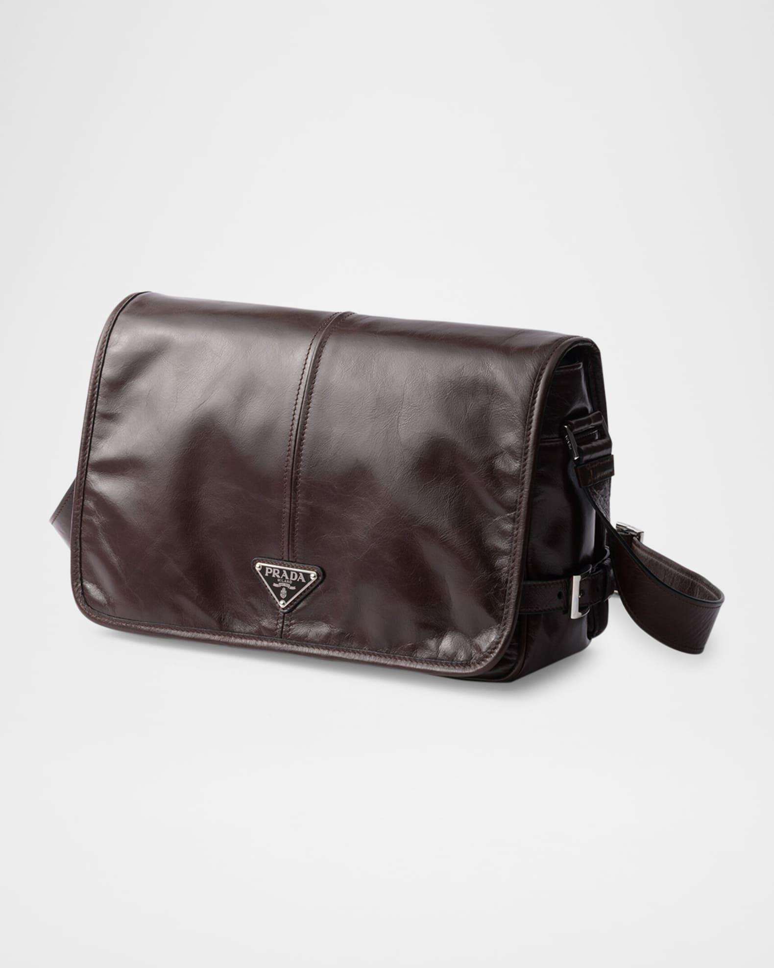Men's Leather Flap Shoulder Bag Product Image