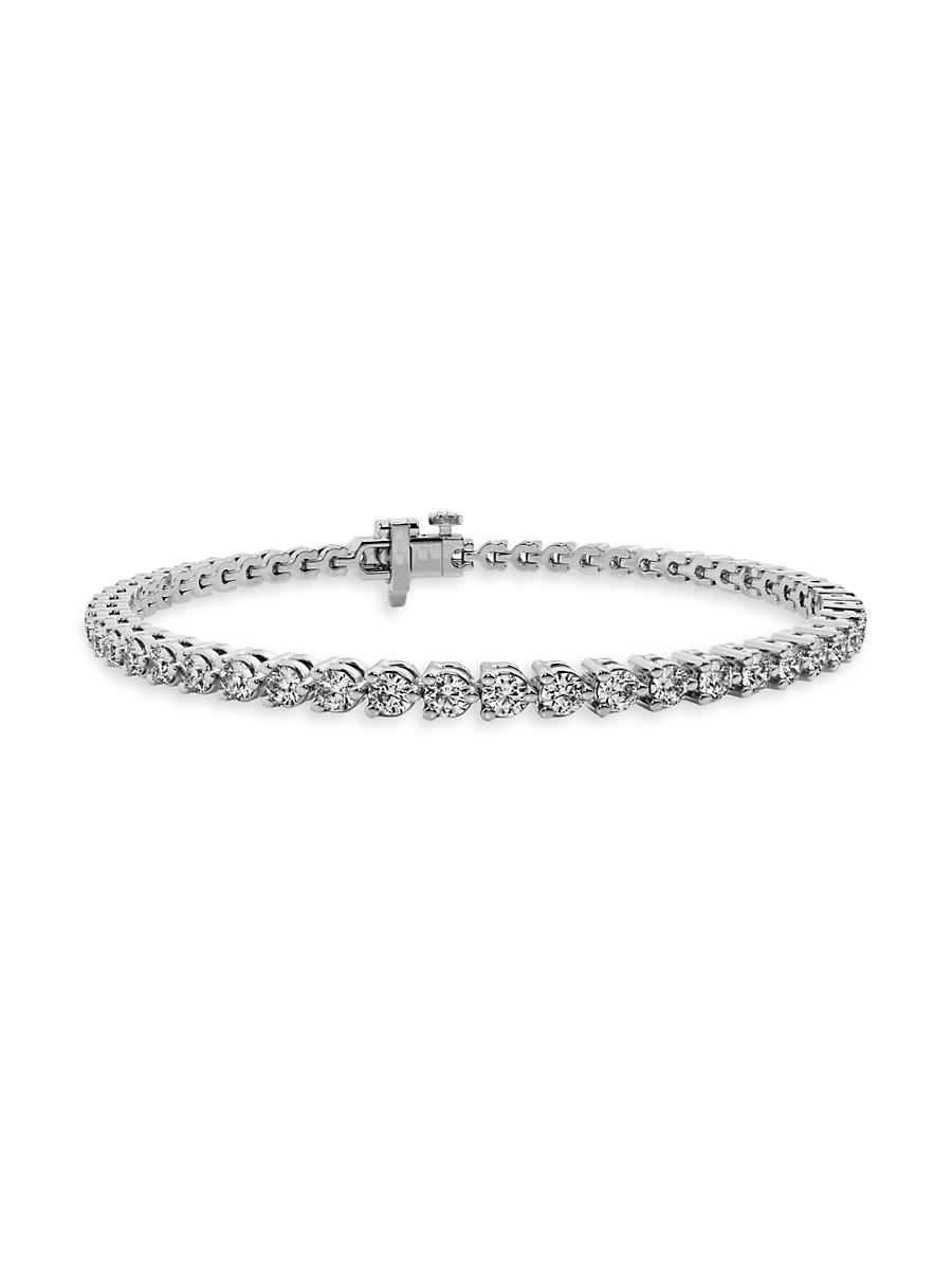 Womens Platinum & Natural Diamond Tennis Bracelet/1.00-10.00 TCW Product Image