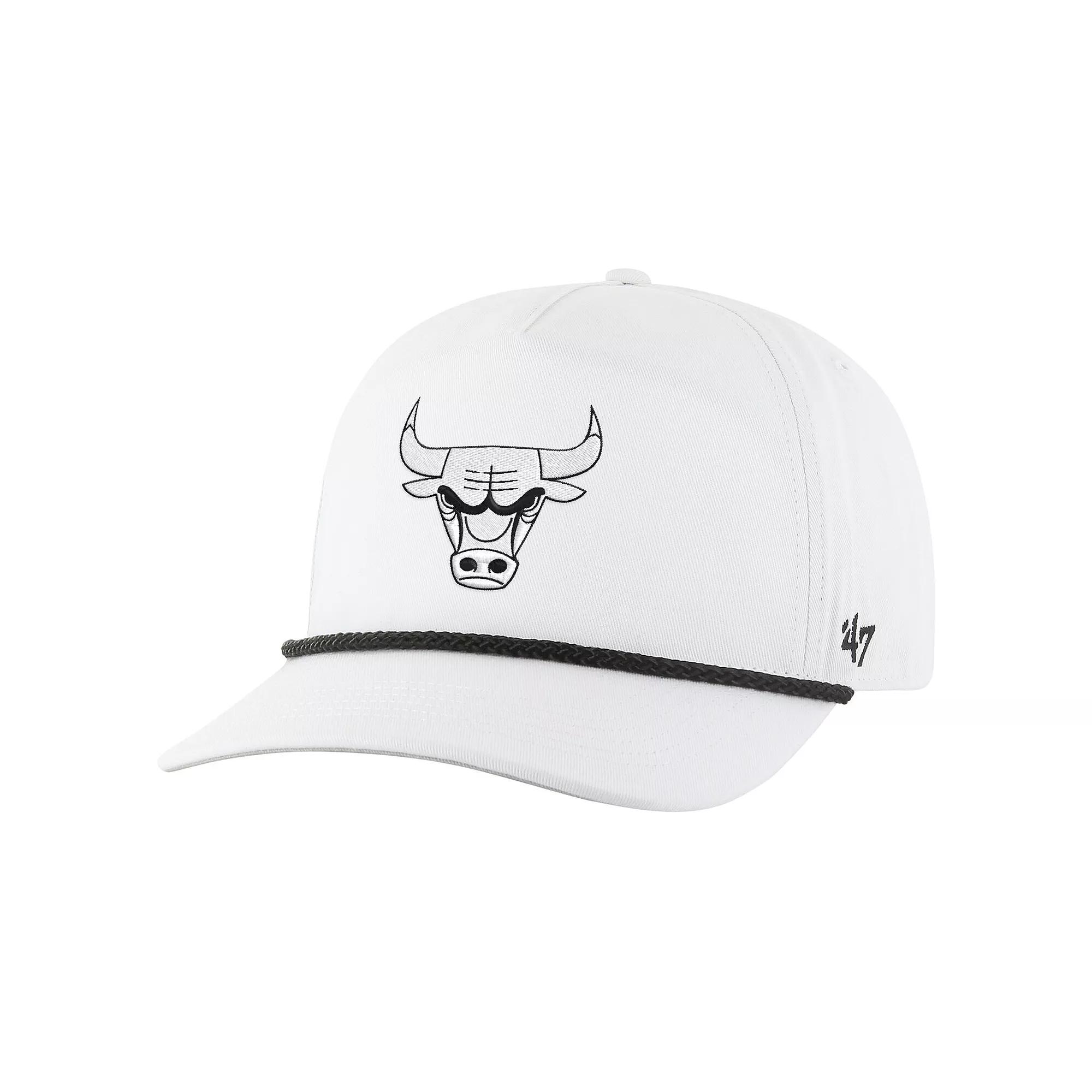 Men's '47 White Chicago Bulls Rope Hitch Adjustable Hat Product Image