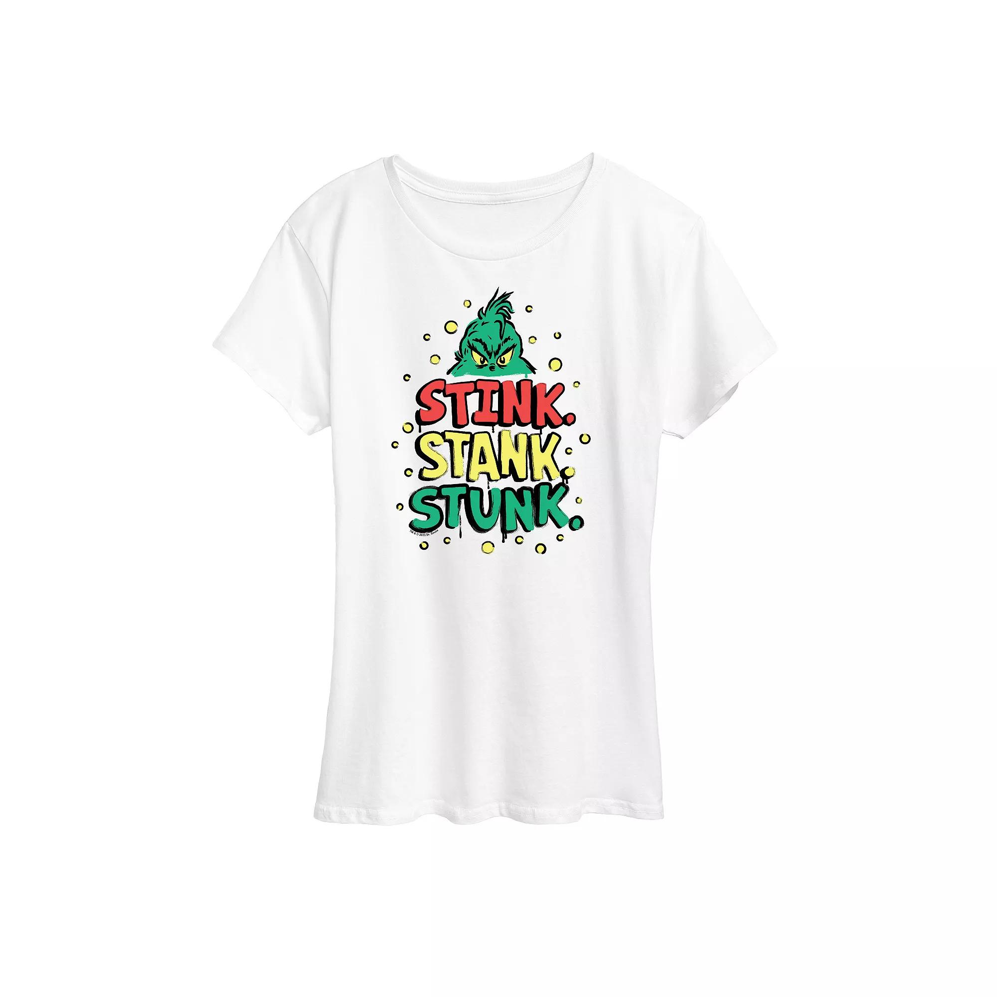 Women's Dr. Seuss The Grinch Stink Stank Stunk Graphic Tee, Girl's,  Product Image