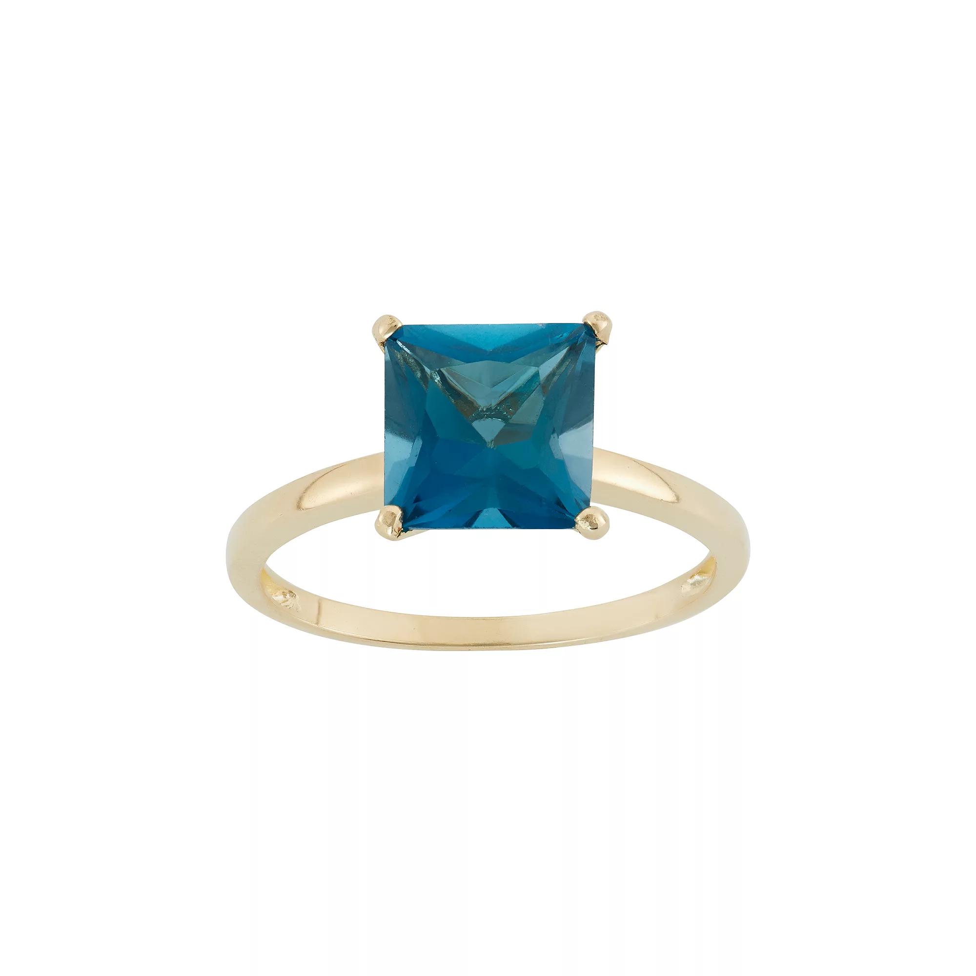 Designs by Gioelli London Blue Topaz 10k Gold Ring, Women's, Size: 9 Product Image