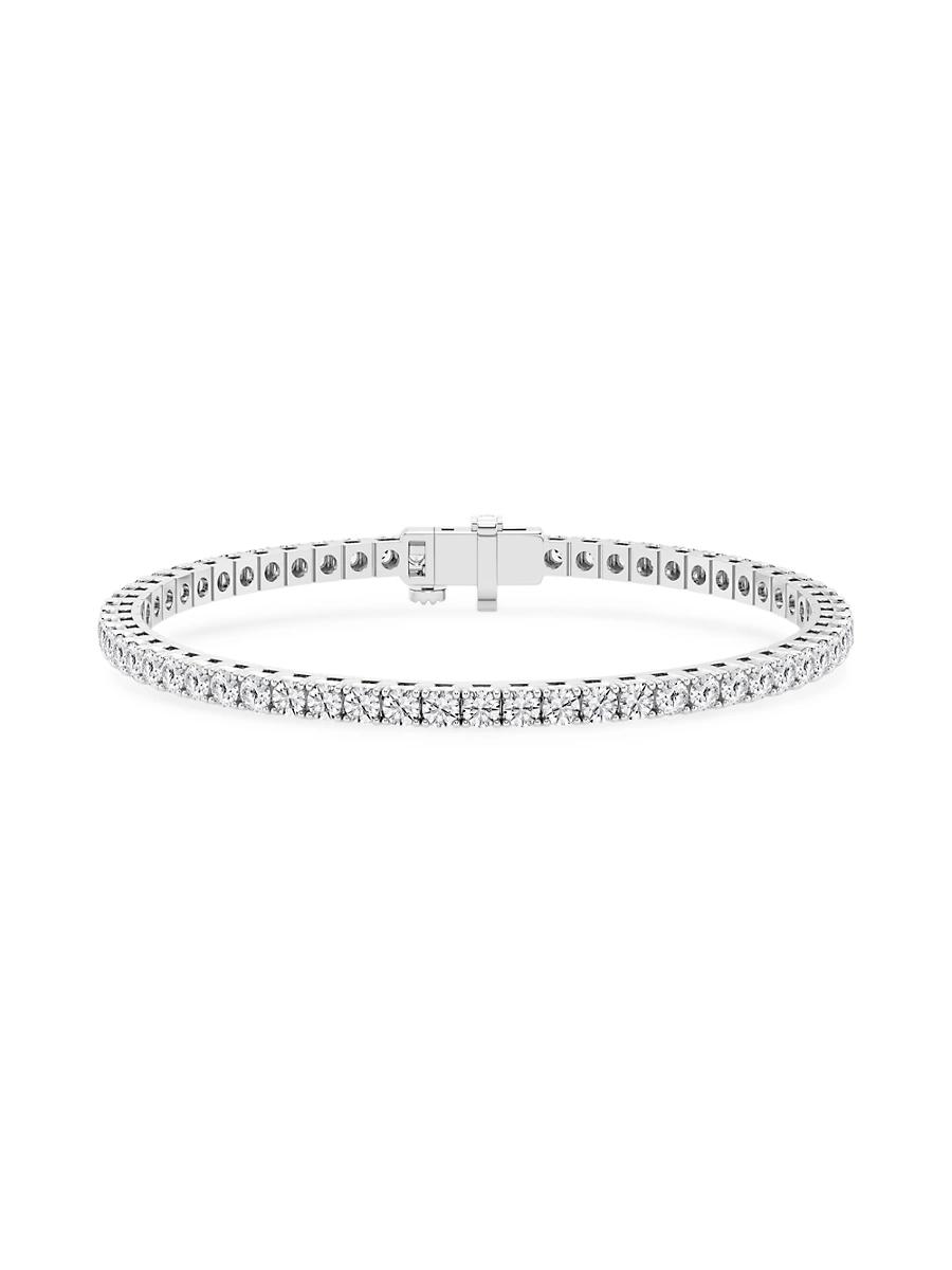 Womens Platinum & Round Lab-Grown Diamond 4-Prong Tennis Bracelet/5.00-20.00 TCW Product Image