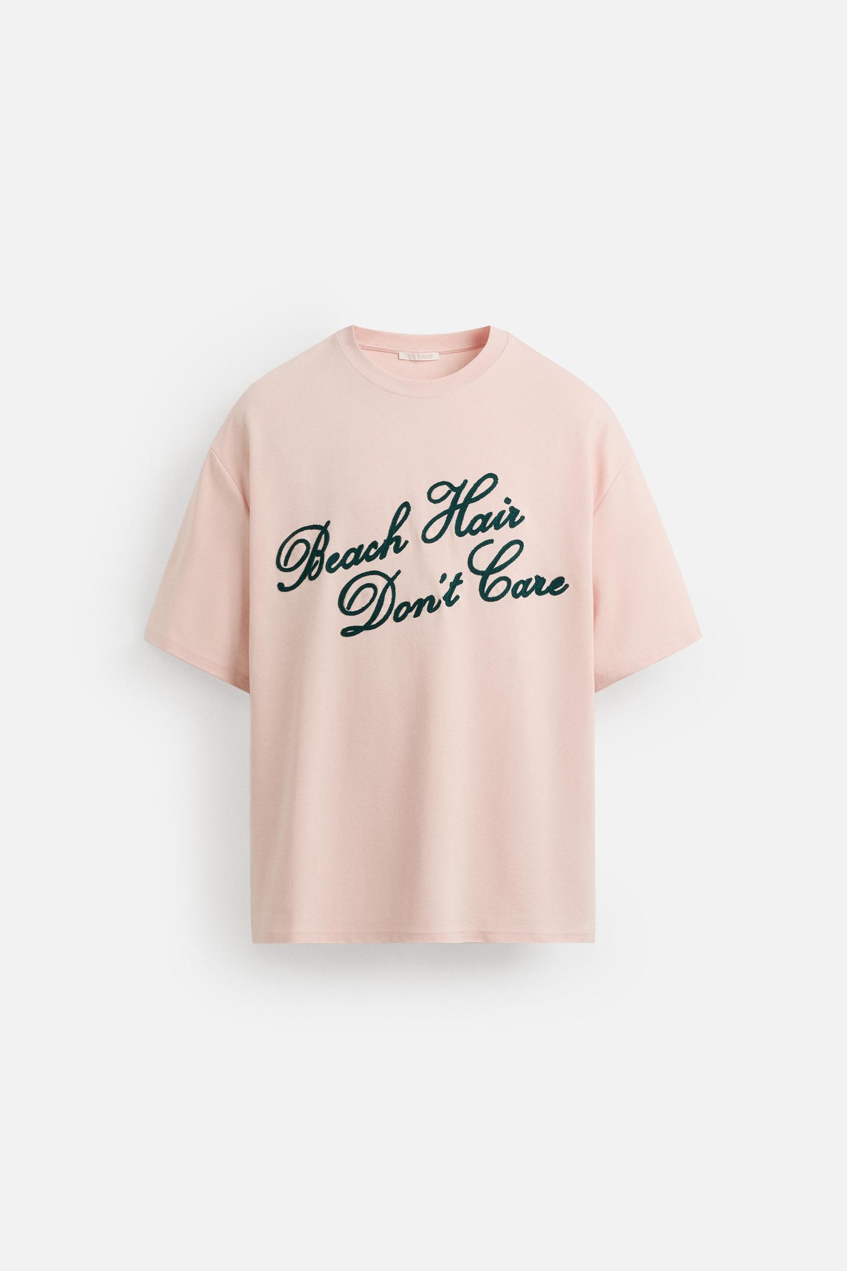 EMBROIDERED TEXT T-SHIRT Product Image