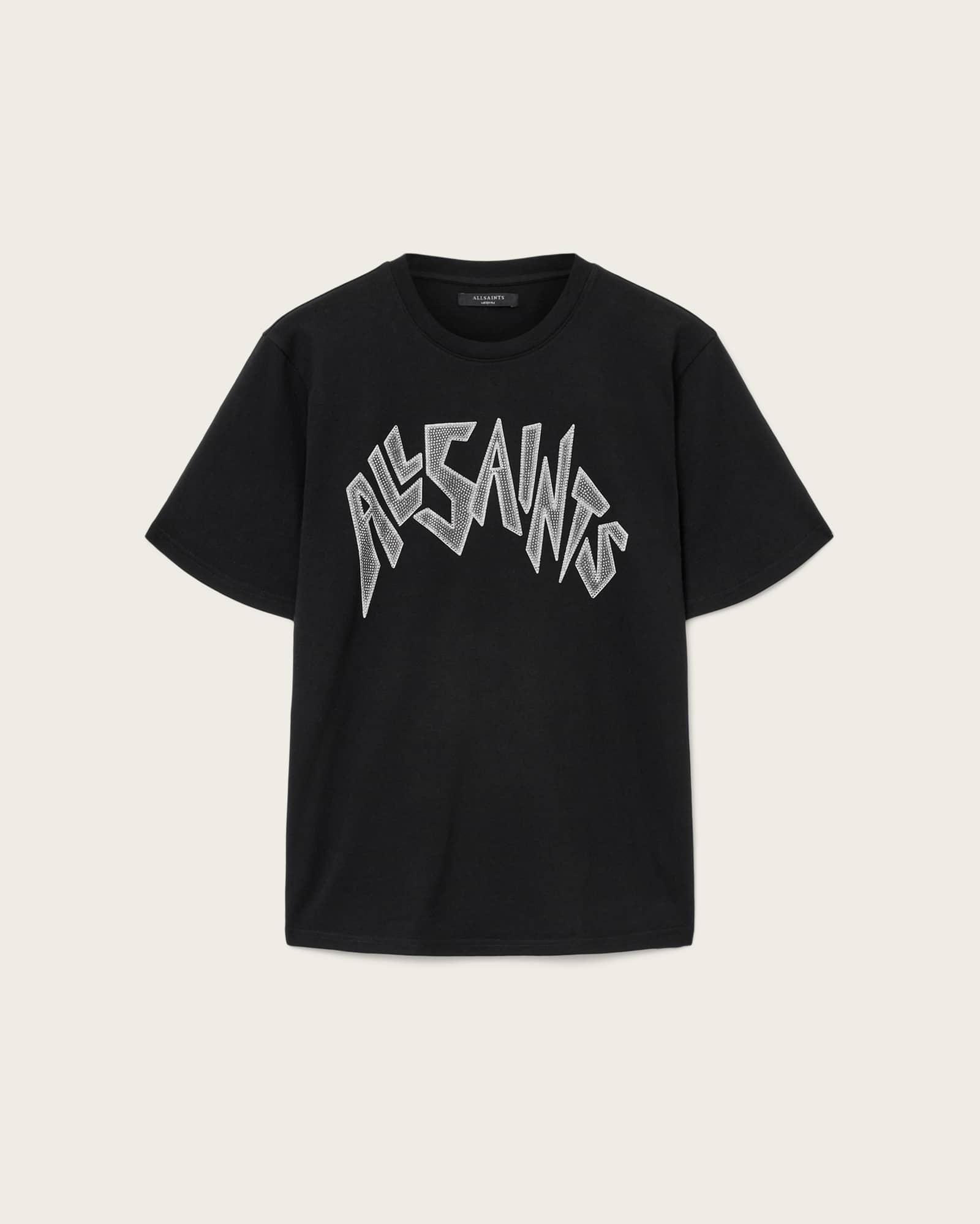 Zinc Boyfriend T-Shirt Black | ALLSAINTS US Product Image