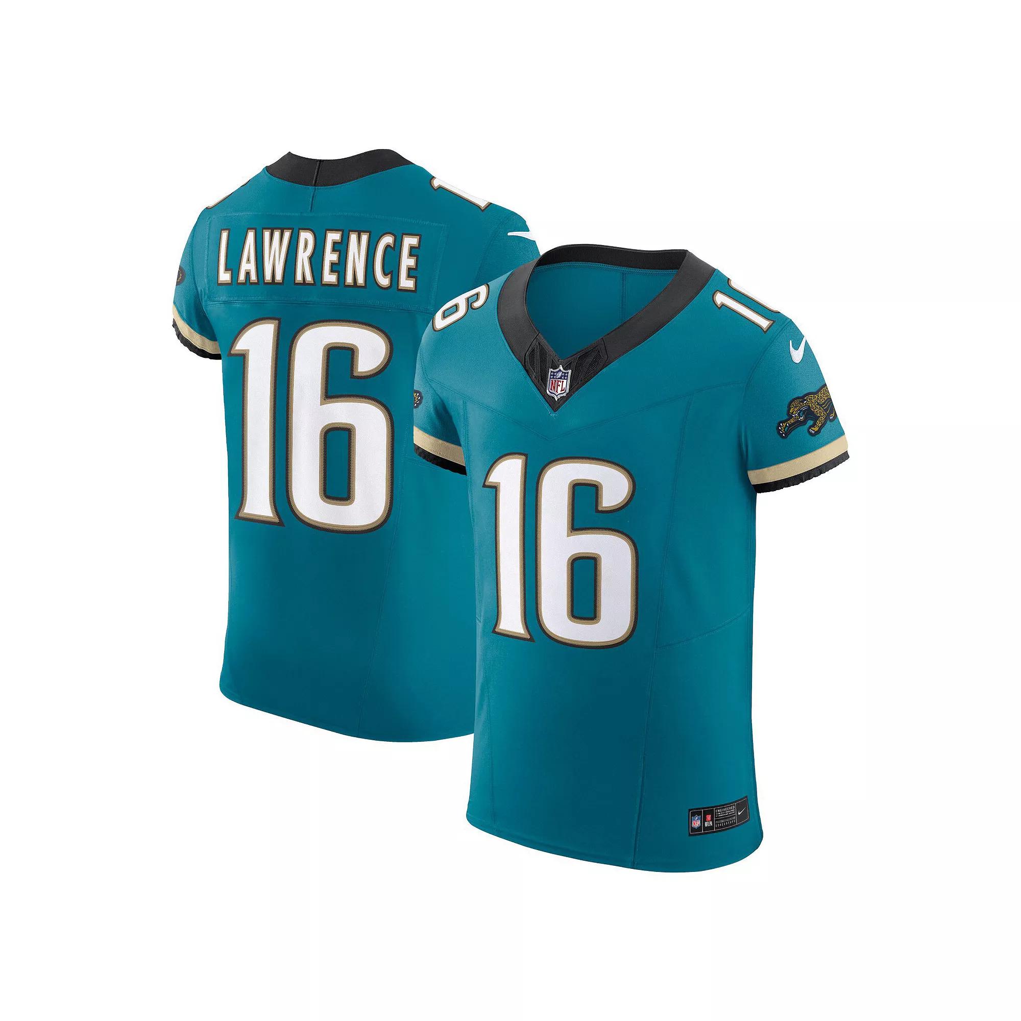 Men's Nike Trevor Lawrence Teal Jacksonville Jaguars Prowler Throwback Vapor F.U.S.E. Elite Jersey,  Product Image