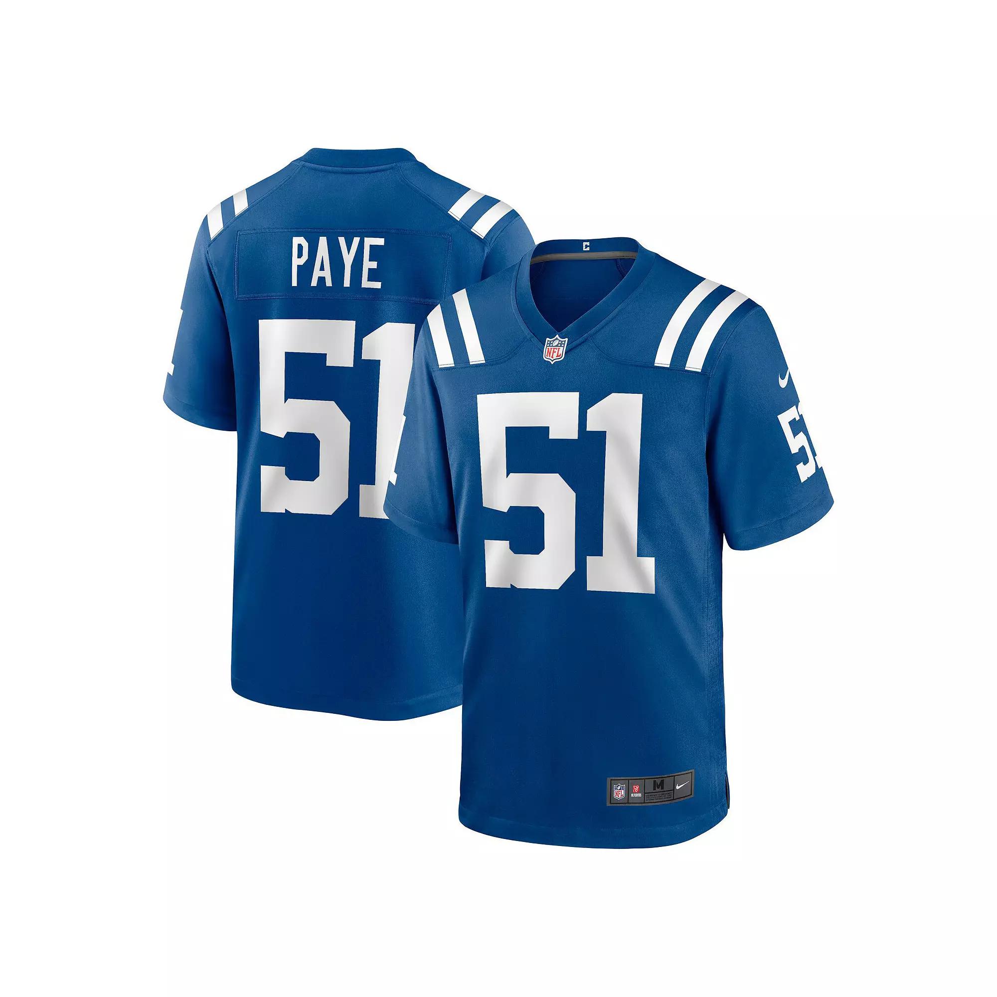 Men's Nike Kwity Paye Royal Indianapolis Colts 2021 NFL Draft First Round Pick Game Jersey, Size: XL, Blue Product Image