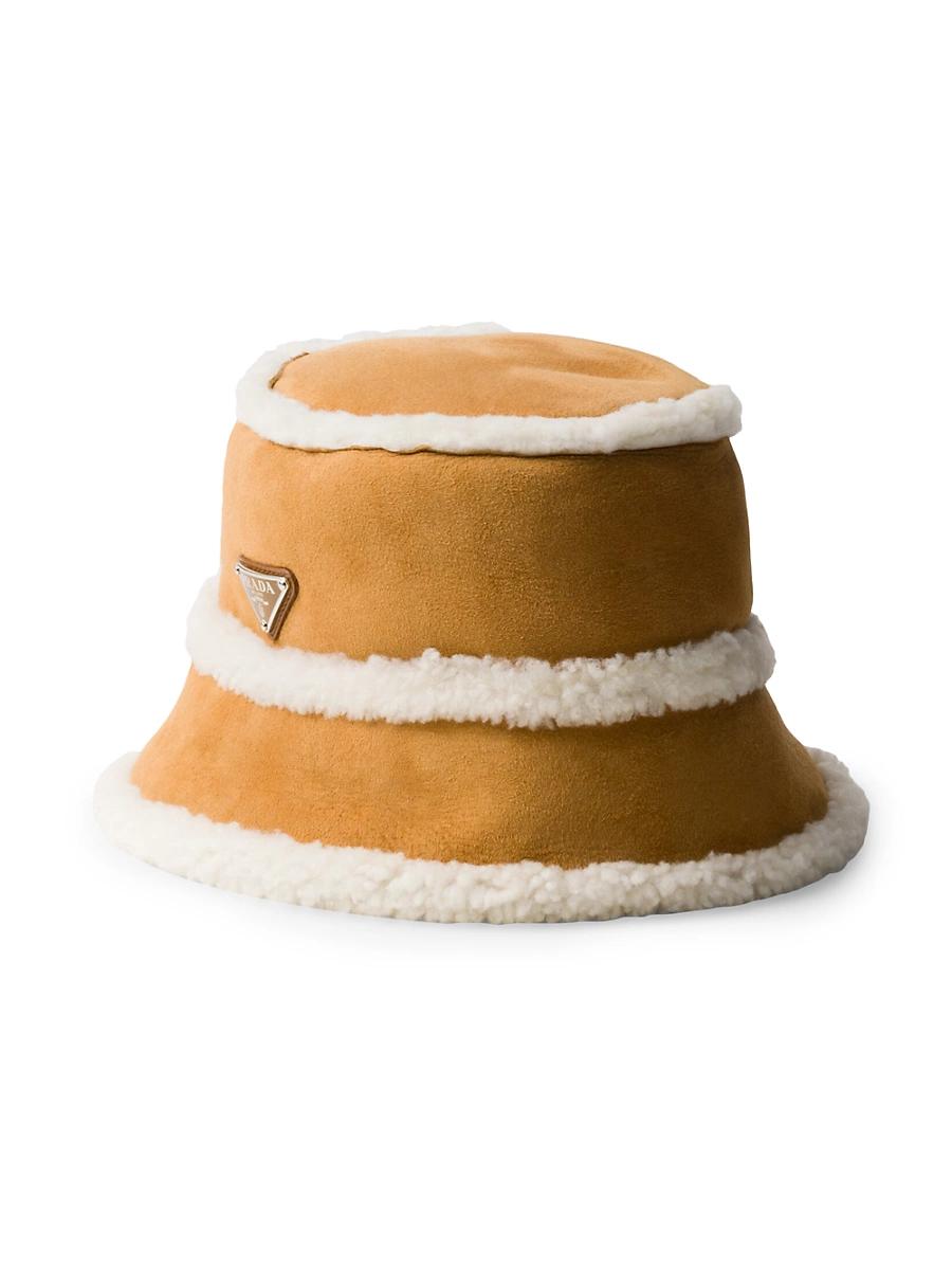 Mens Suede Shearling Bucket Hat Product Image