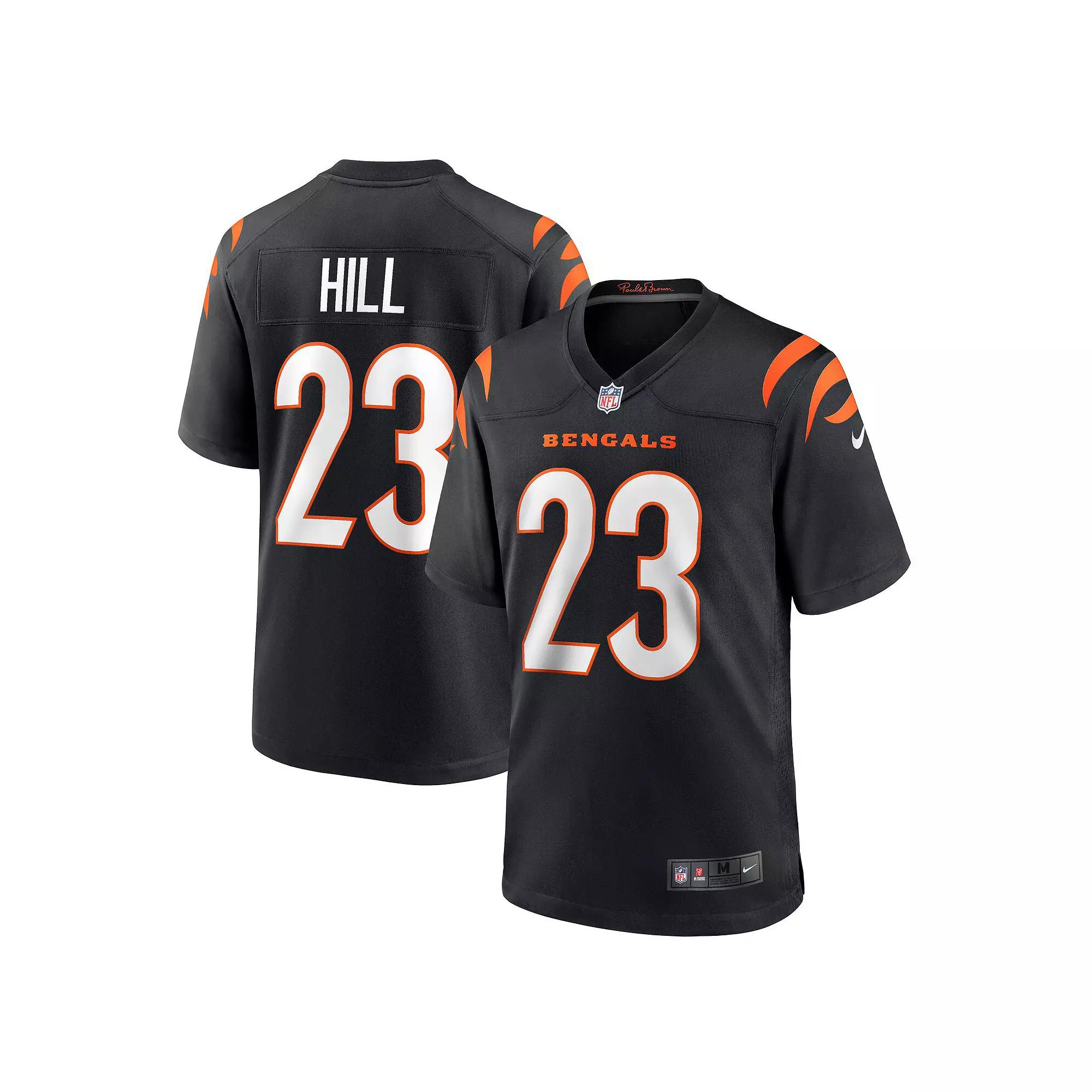 Men's Nike Daxton Hill Black Cincinnati Bengals Player Game Jersey,  Product Image