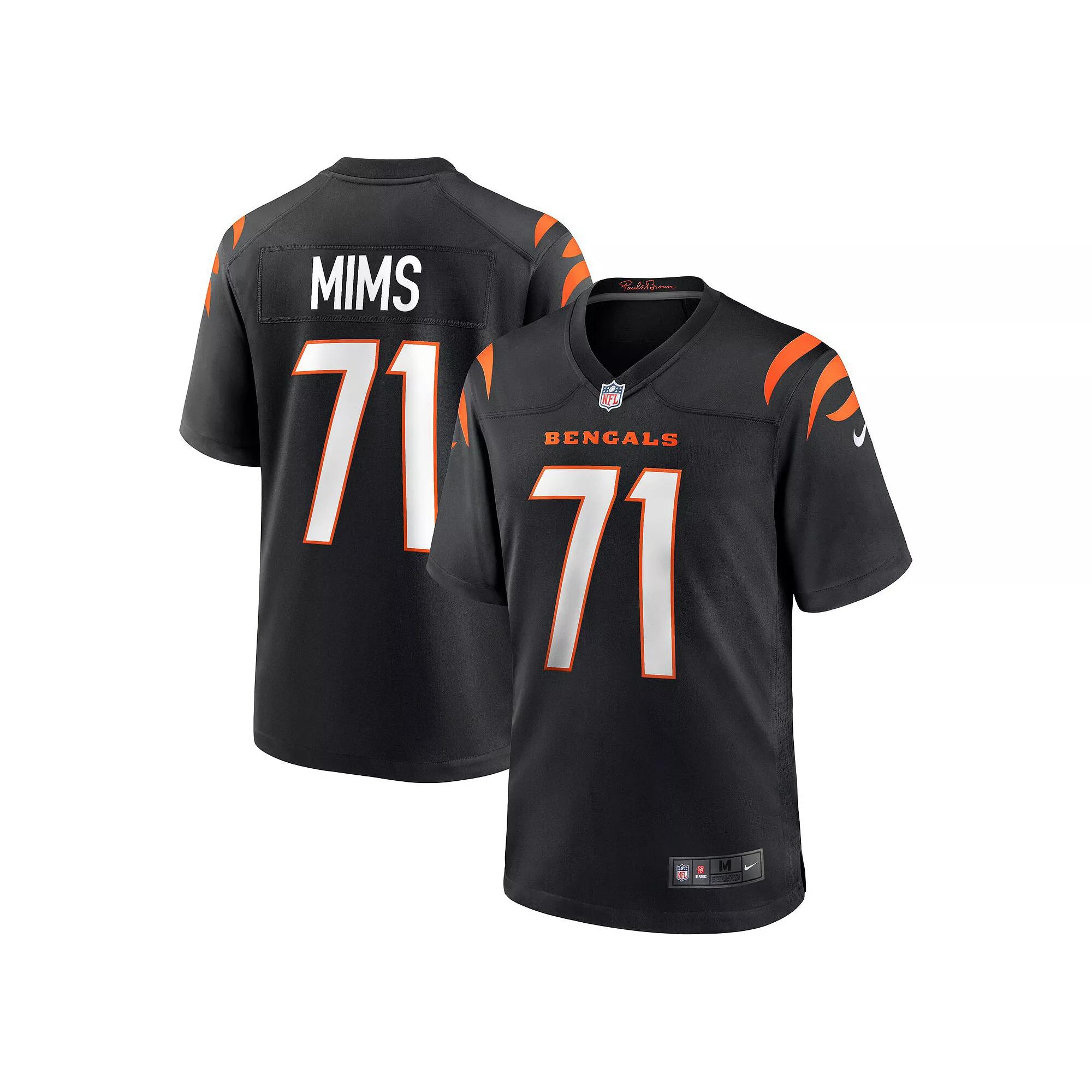 Men's Nike Amarius Mims Black Cincinnati Bengals 2024 NFL Draft First Round Pick Player Game Jersey,  Product Image