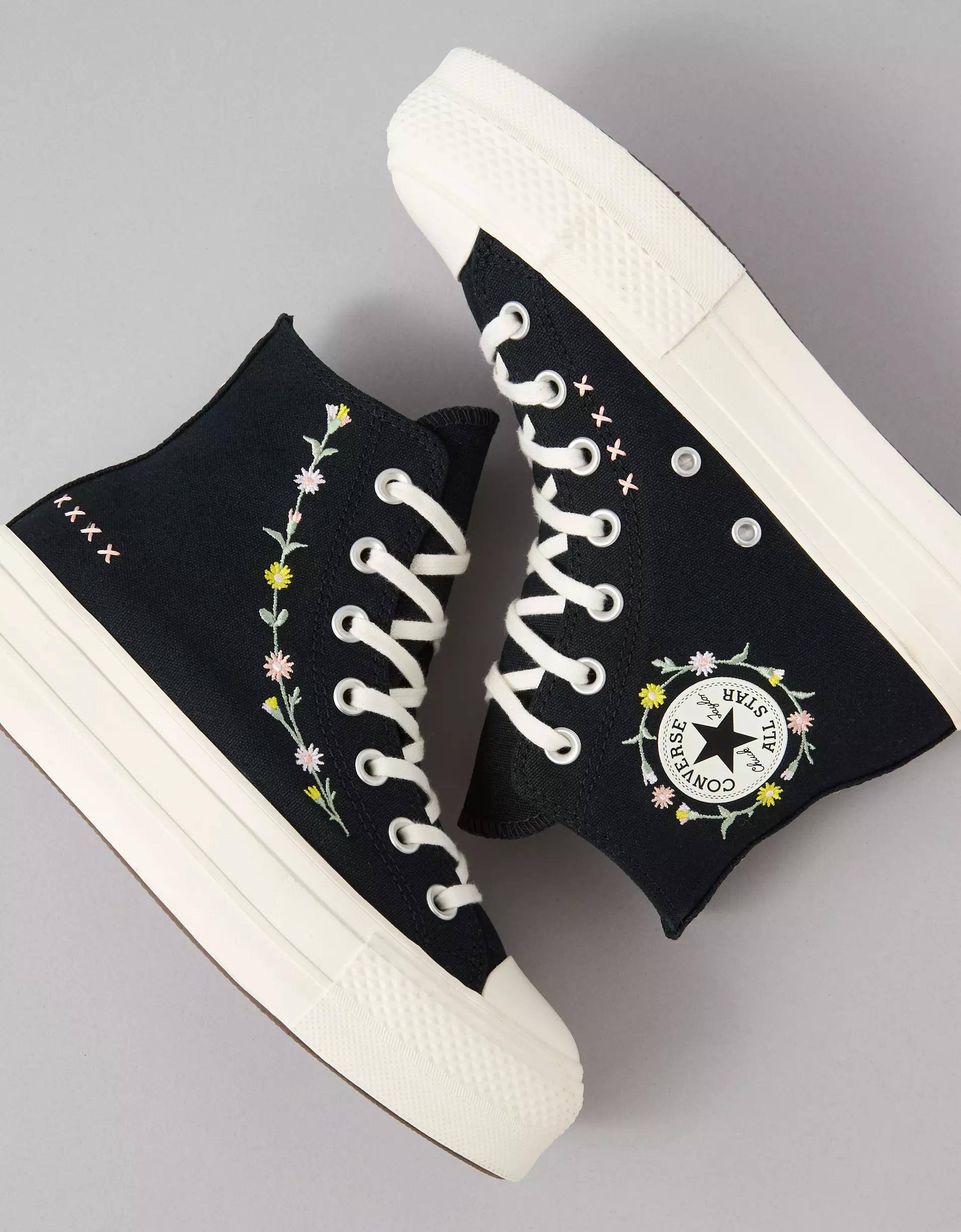 Converse Chuck Taylor All Star Embroidered Flowers High-Top Sneaker Product Image