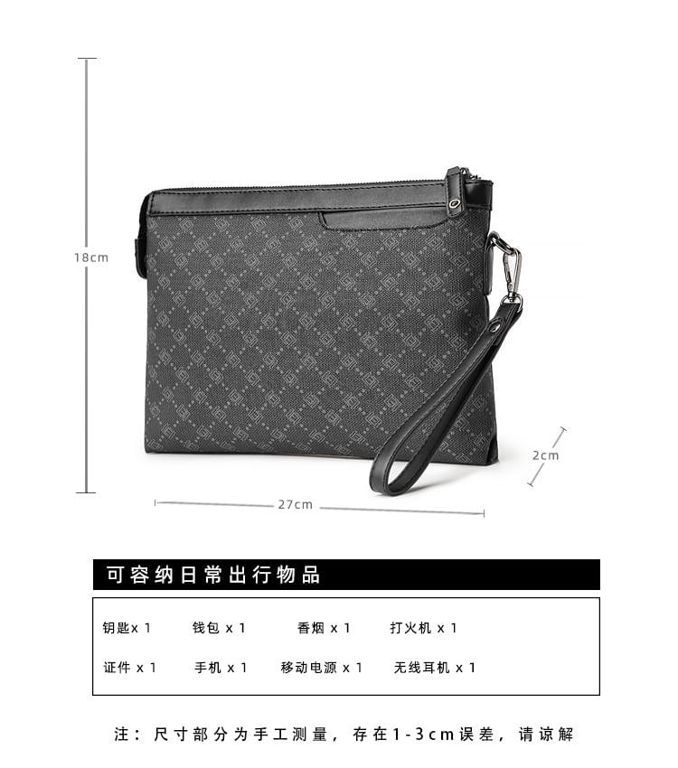 Patterned Faux Leather Clutch Product Image