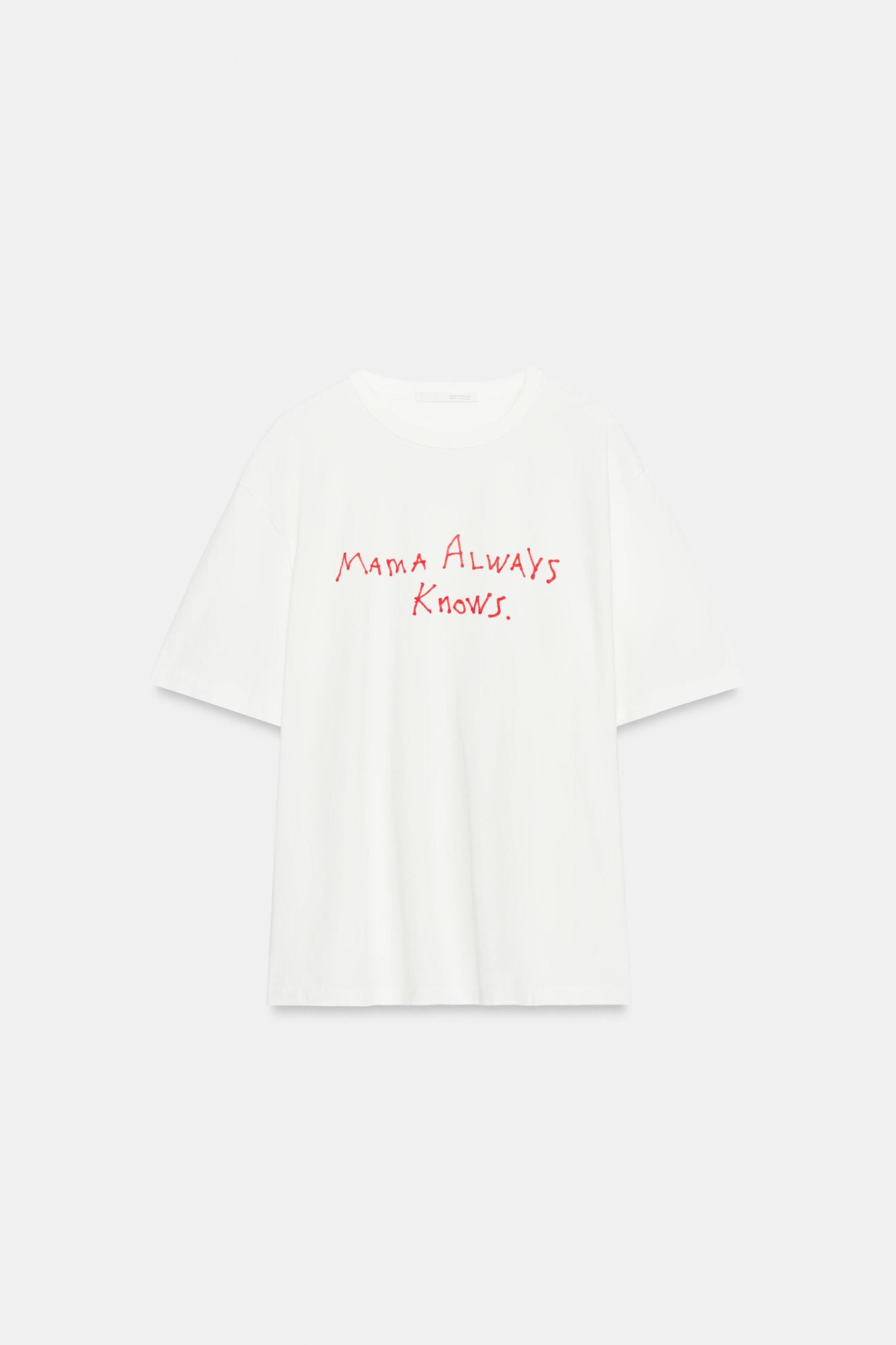 SHORT SLEEVE TEXT T-SHIRT Product Image