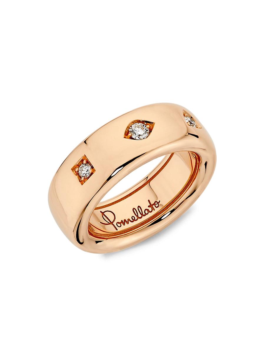 Womens Iconica 18K Rose Gold & 0.10 TCW Diamond Wide Ring Product Image
