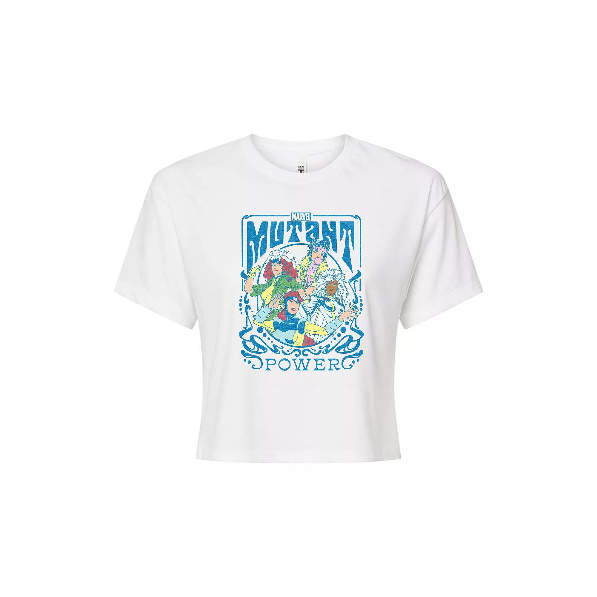 Juniors' Marvel X-Men Mutant Power Girl Group Cropped Tee, Girl's,  Product Image