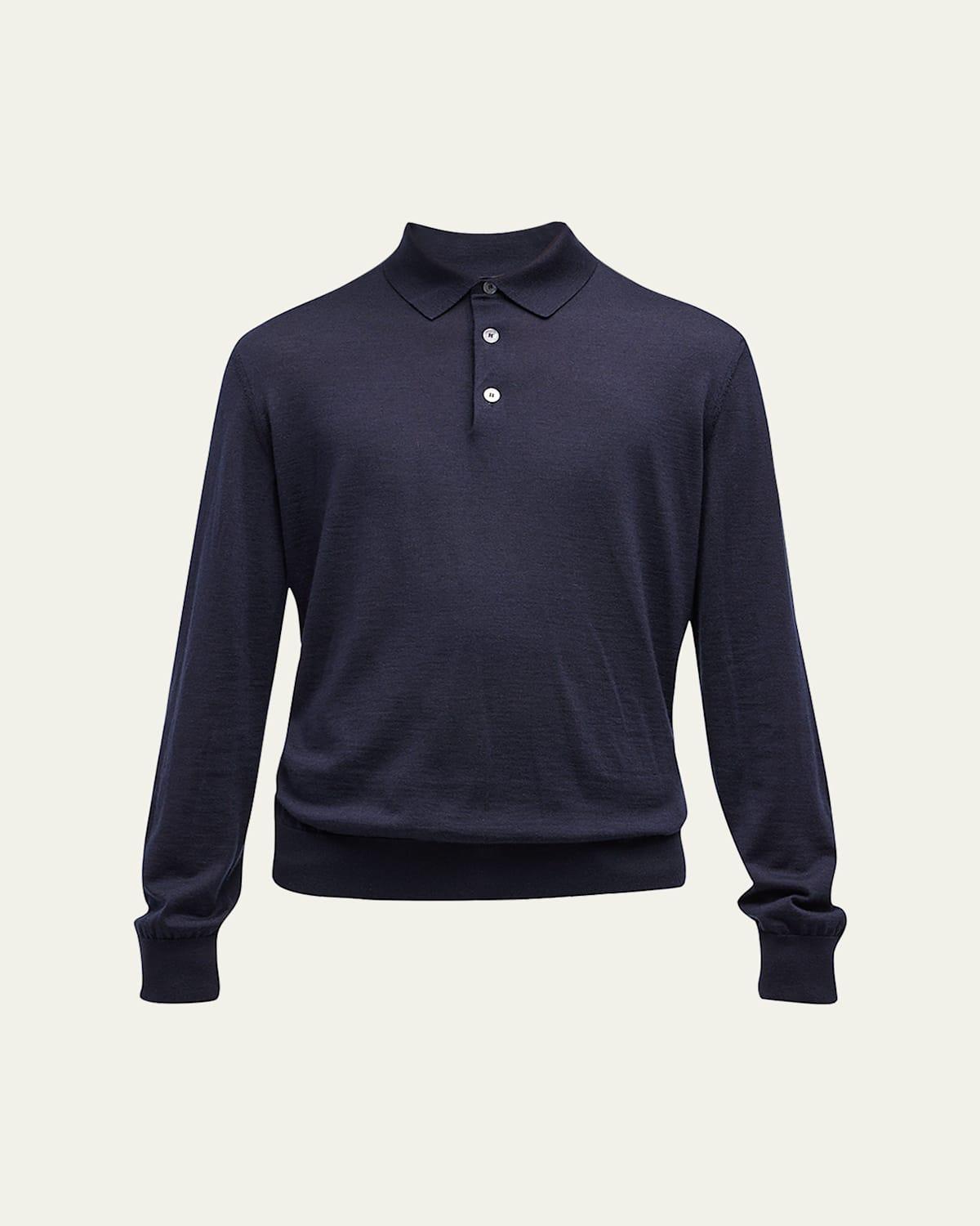 Mens Cashmere-Silk Polo Shirt Product Image