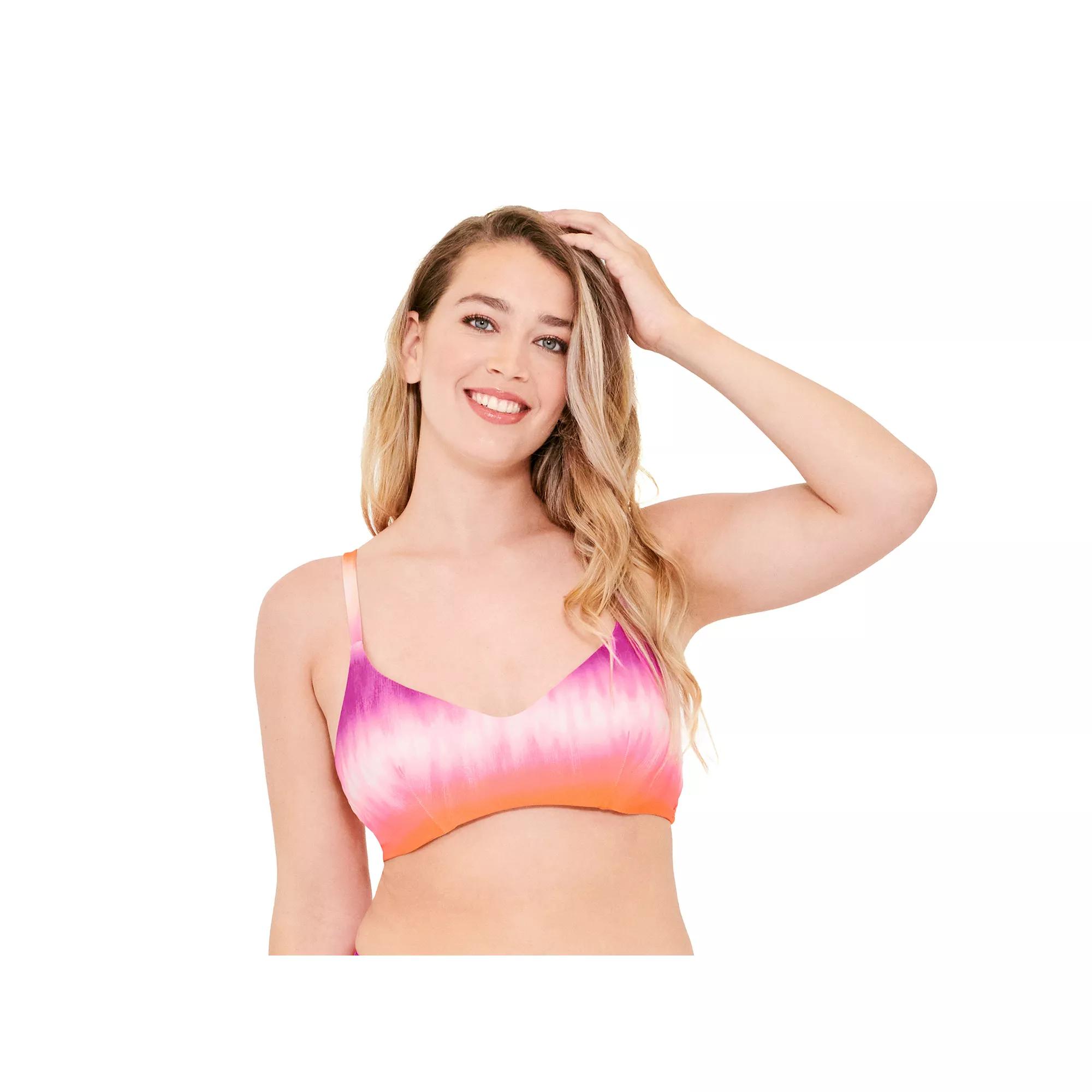 Women's Freshwater Sunrise Tie Dye Underwire Bralette Bikini Top, Size: XL, Sunrisa Tie Dye Product Image