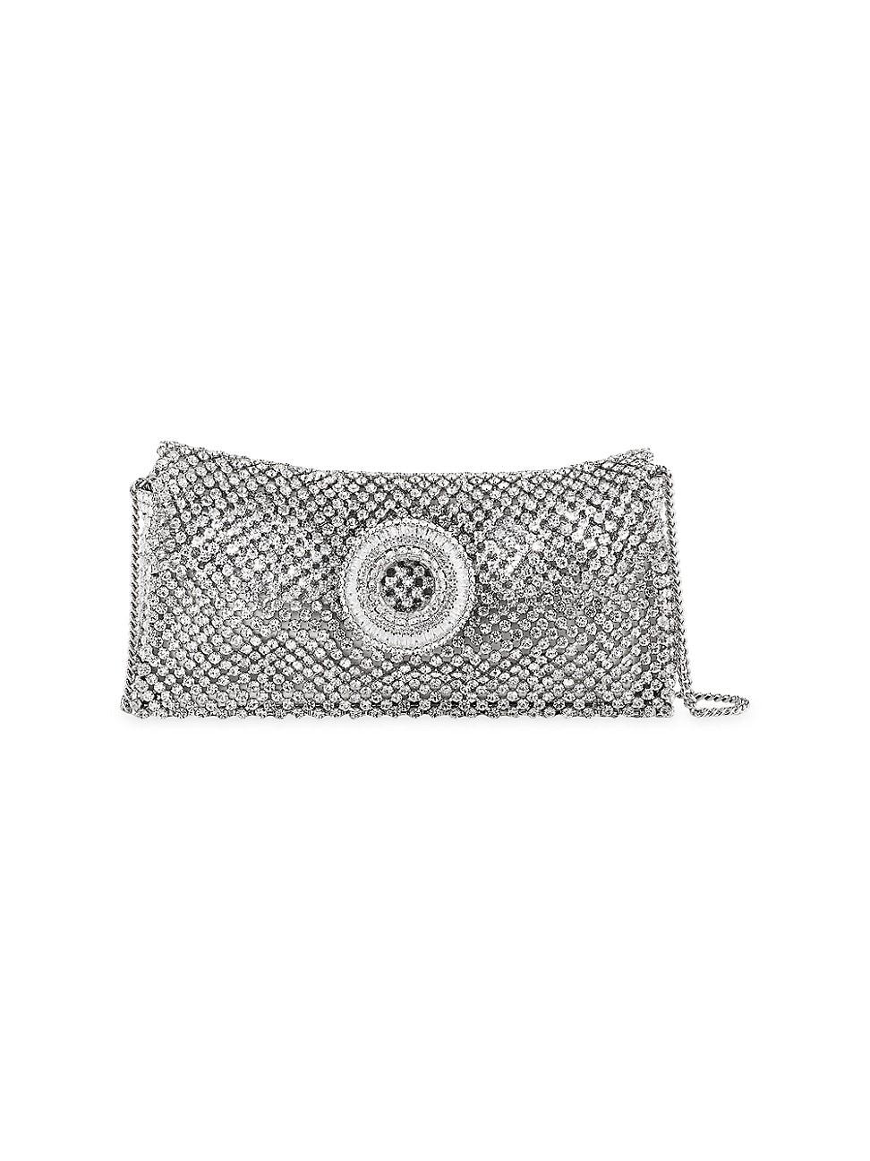 Womens Crystal-Embellished Shoulder Bag Product Image