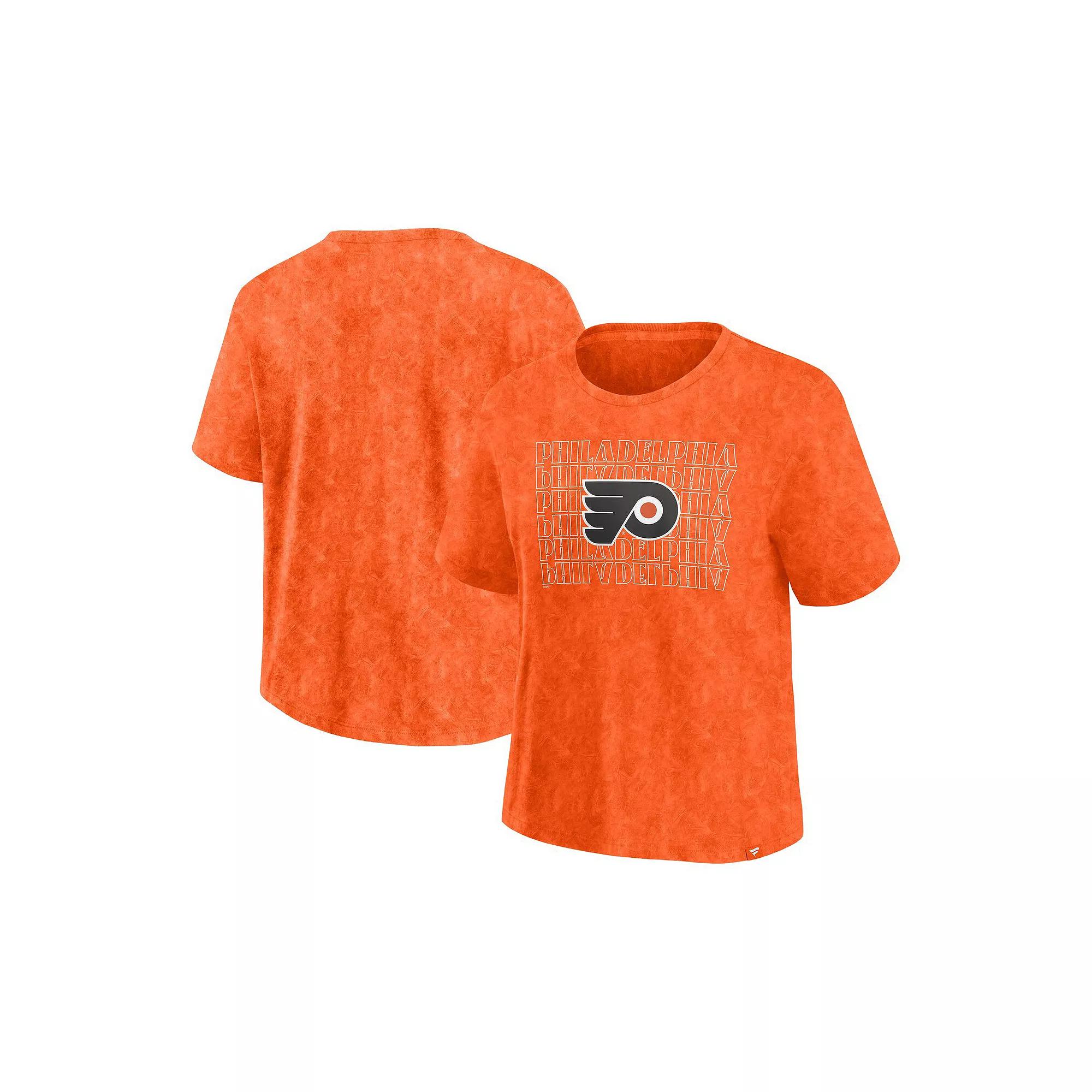 Women's Fanatics Orange Philadelphia Flyers Faded Wash T-Shirt,  Product Image